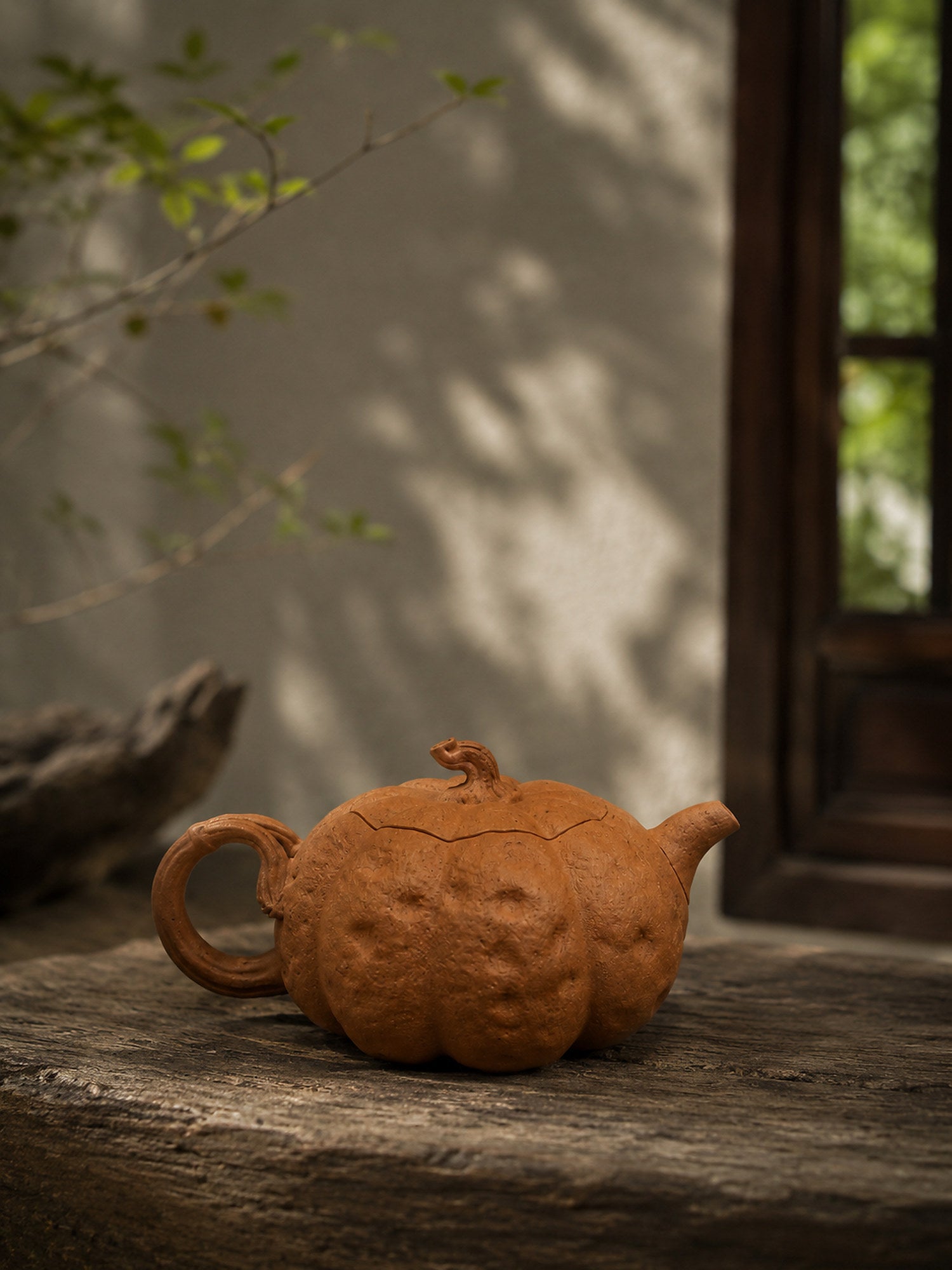 Product view 4 of 150ml Pumpkin Sculptural Form zisha teapot in Golden Duanni Clay, No. 002