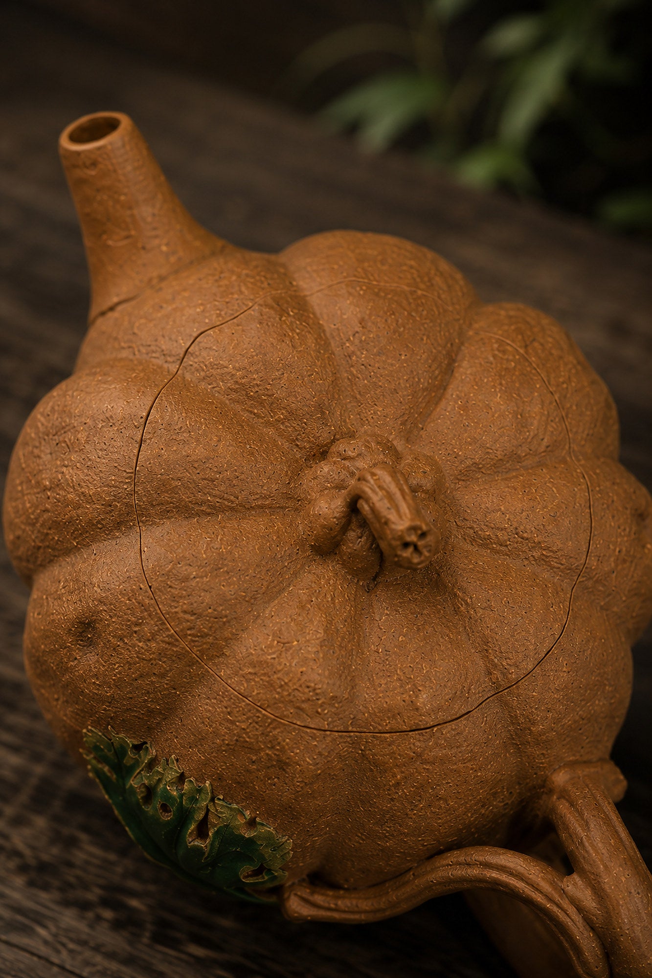 Product view 5 of 150ml Pumpkin Sculptural Form zisha teapot in Golden Duanni Clay, No. 002