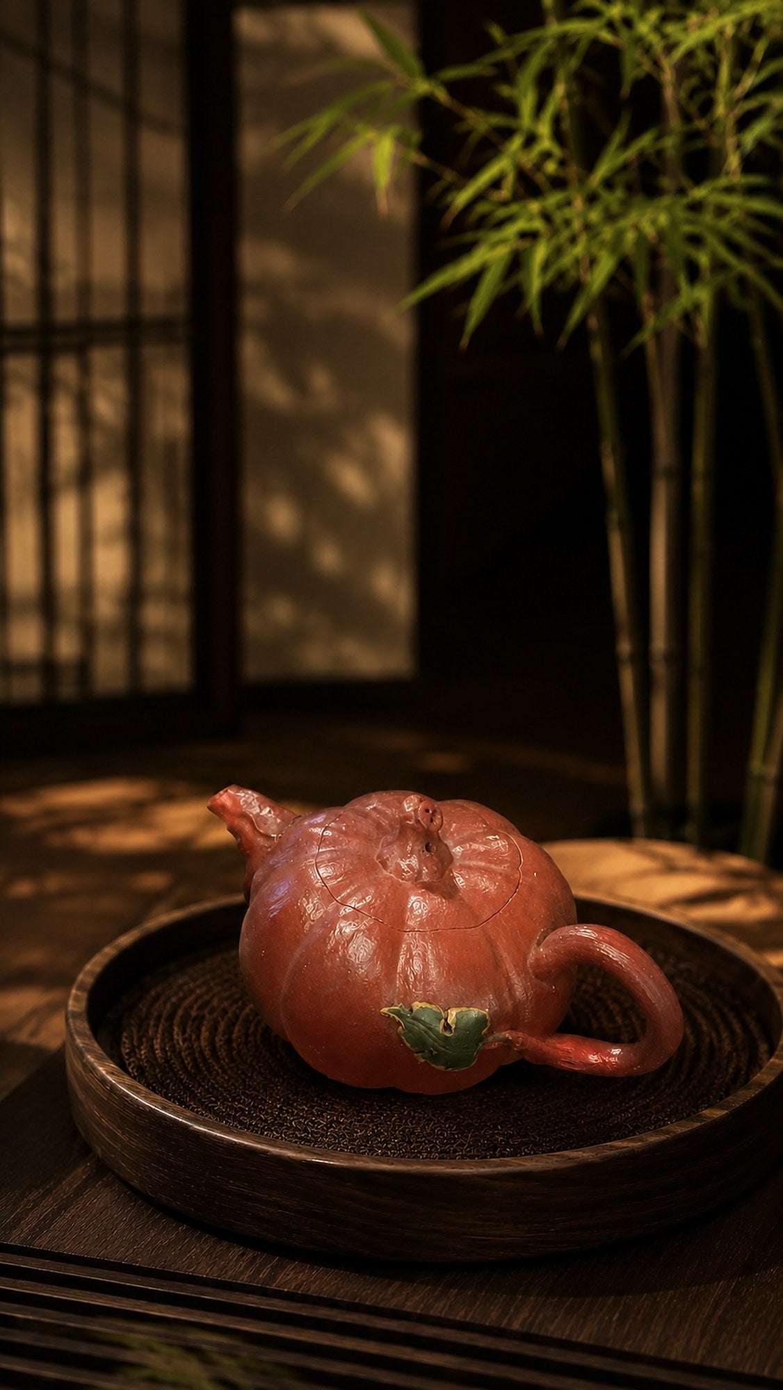 Product view 1 of 120ml Pumpkin Sculptural Form zisha teapot in Jiangponi Clay, No. 008
