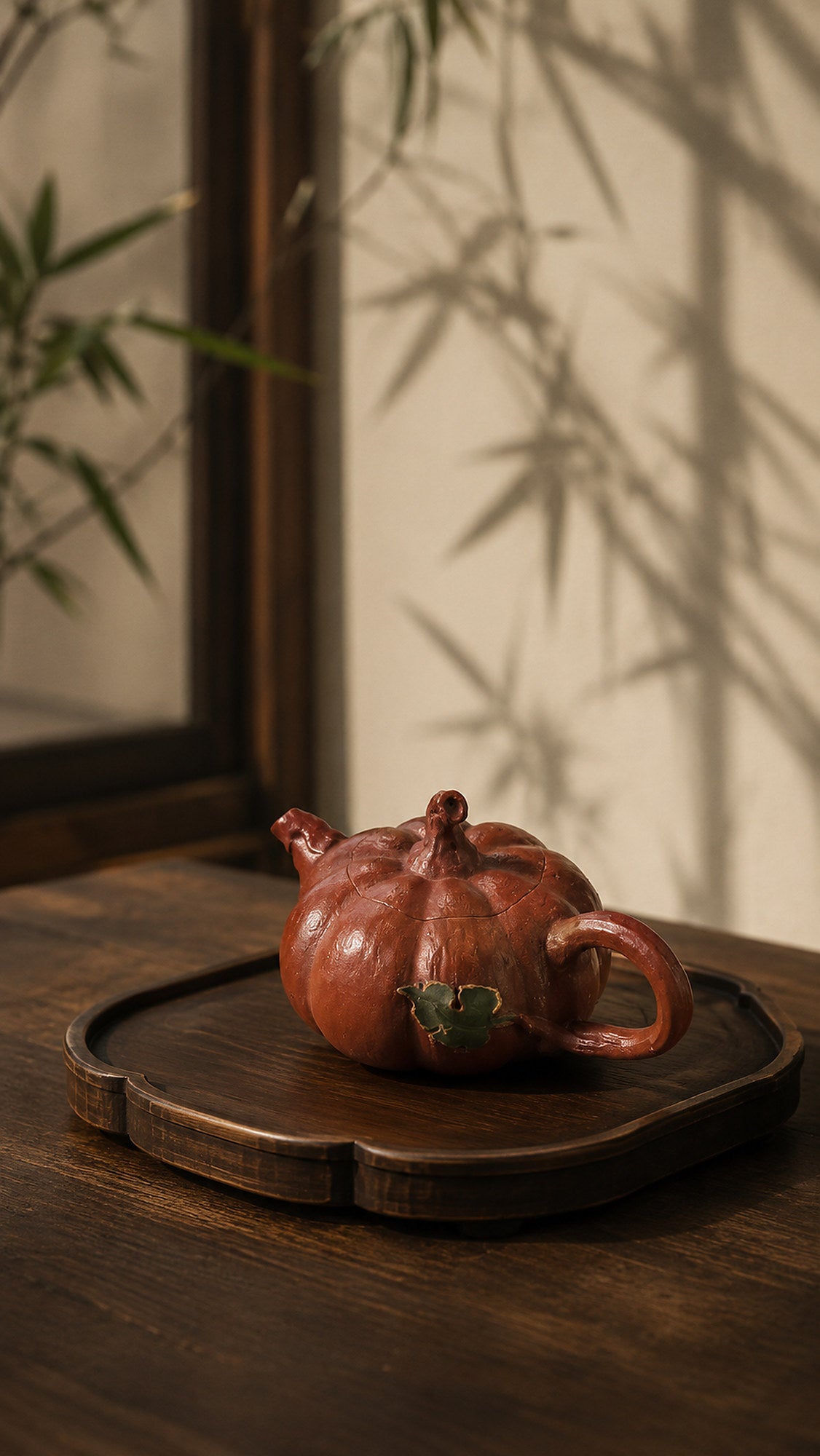 Product view 4 of 120ml Pumpkin Sculptural Form zisha teapot in Jiangponi Clay, No. 008