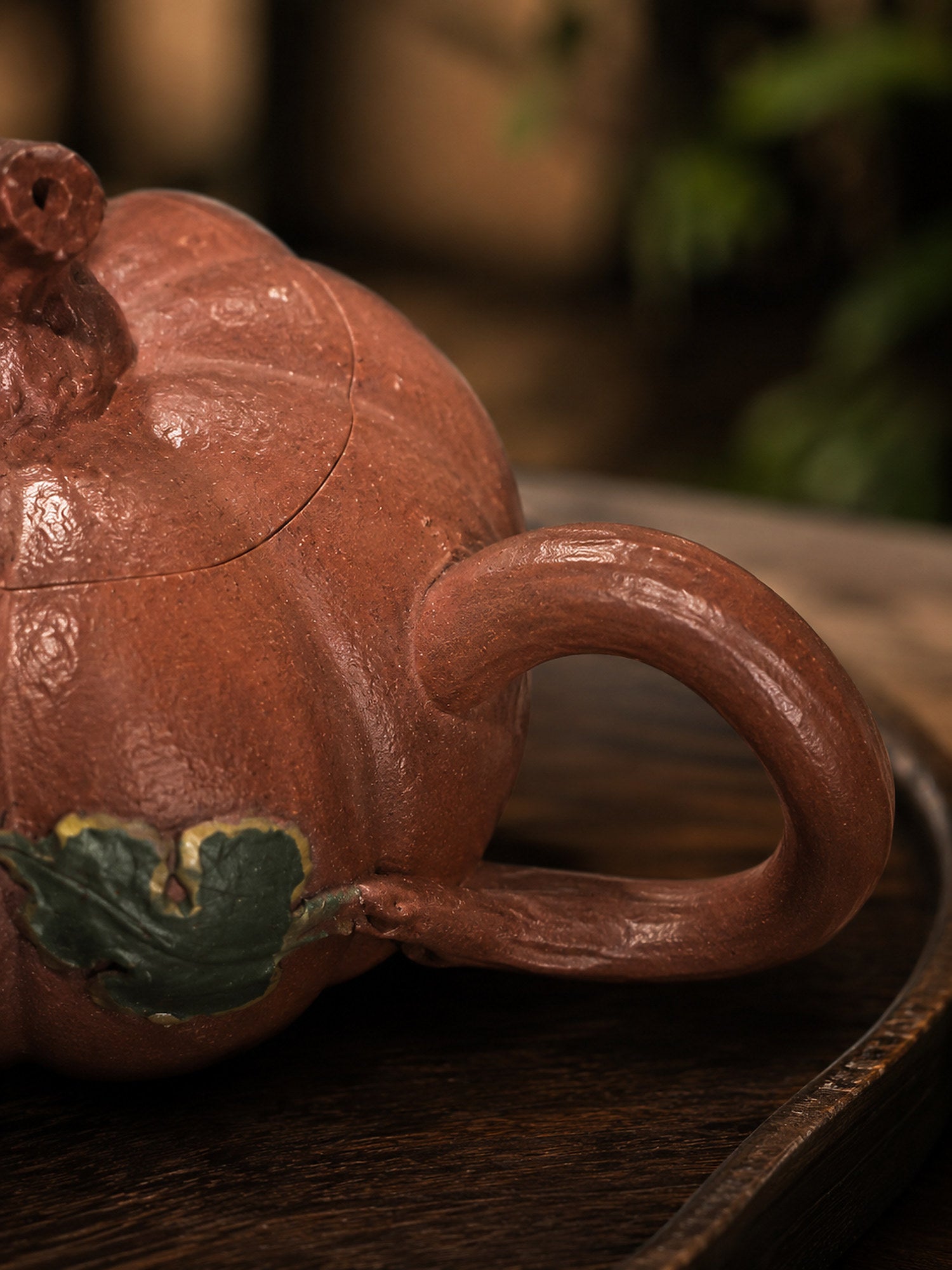 Product view 5 of 120ml Pumpkin Sculptural Form zisha teapot in Jiangponi Clay, No. 008