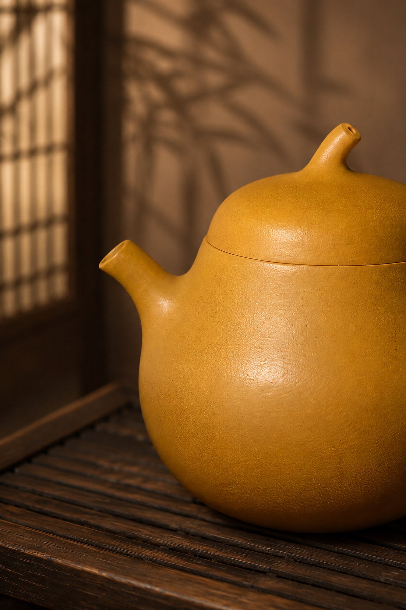 Product view 3 of 100ml Qie Gua zisha teapot in Golden Duanni Clay, No. 027