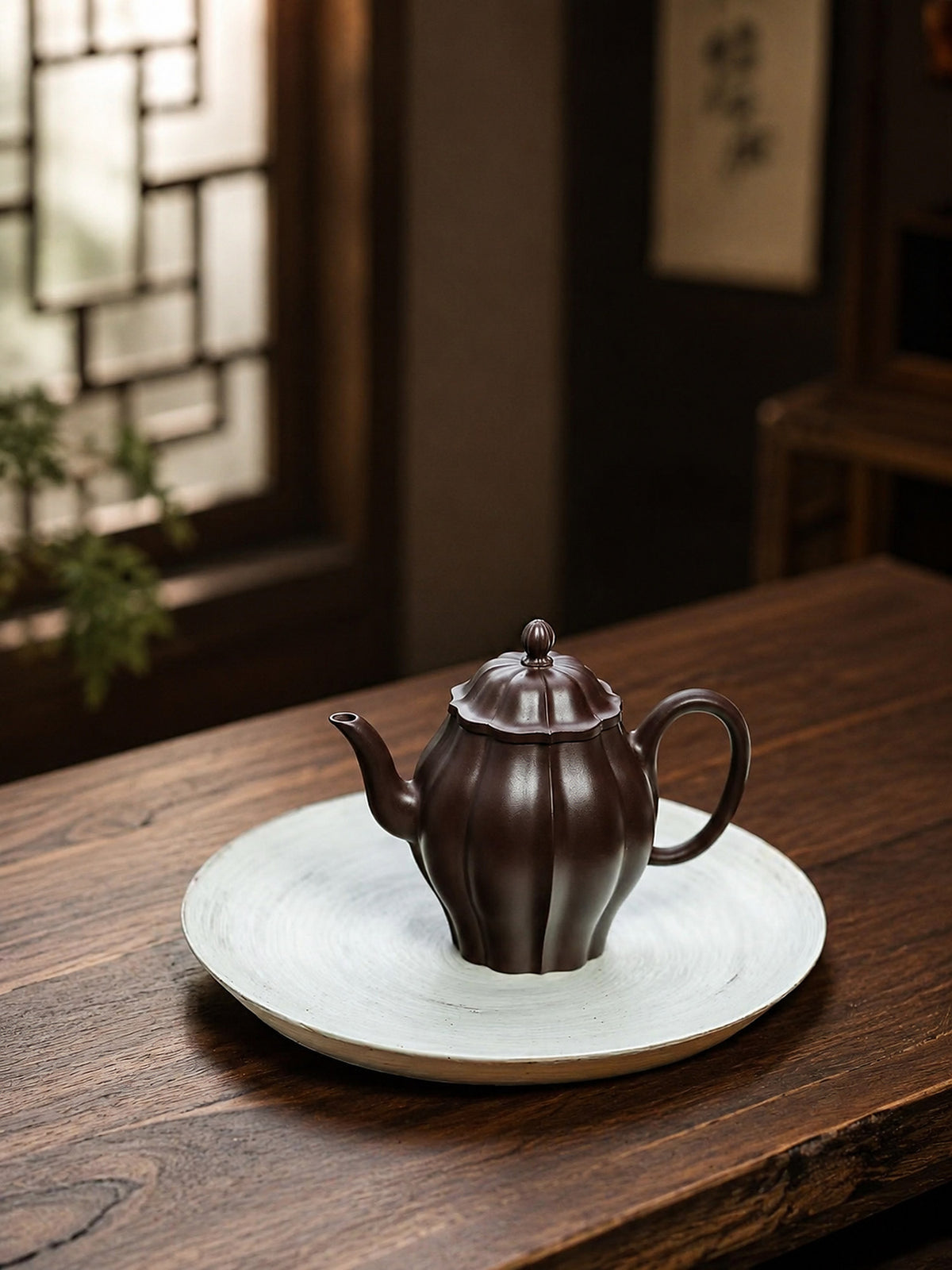 Product view 7 of 150ml Ribbed Form zisha teapot in Aged Zini Clay, No. 255