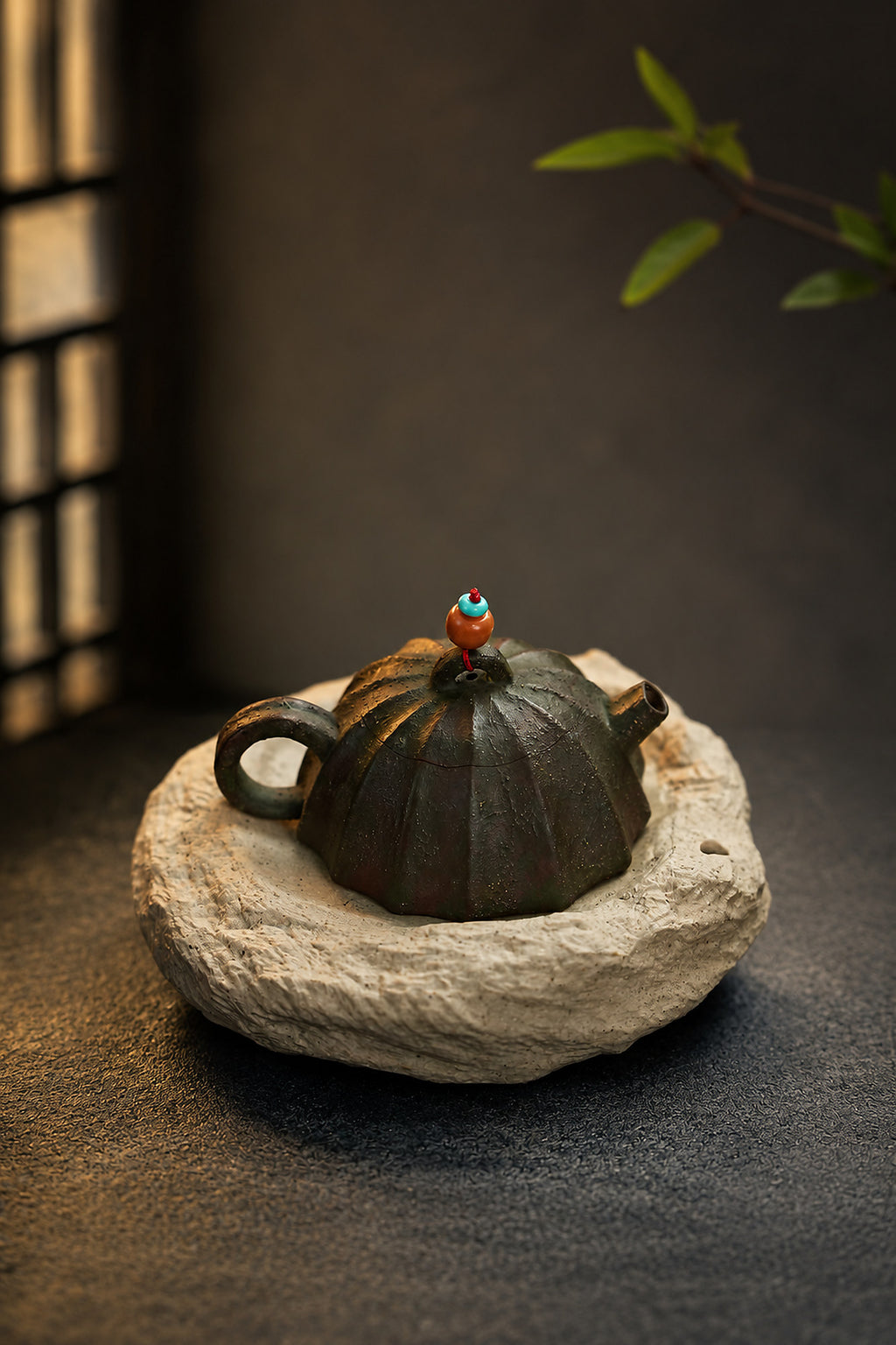 Product view 9 of 80ml Ribbed Form zisha teapot in Aged Zini Clay, No. 406