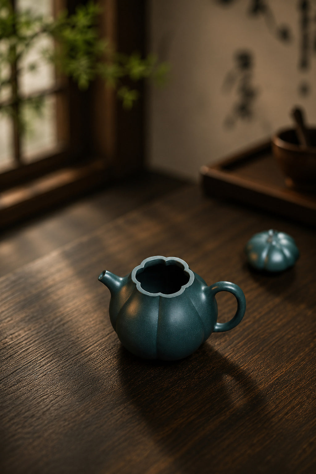 Product view 7 of 125ml Ribbed Form zisha teapot in Luni Clay, No. 307