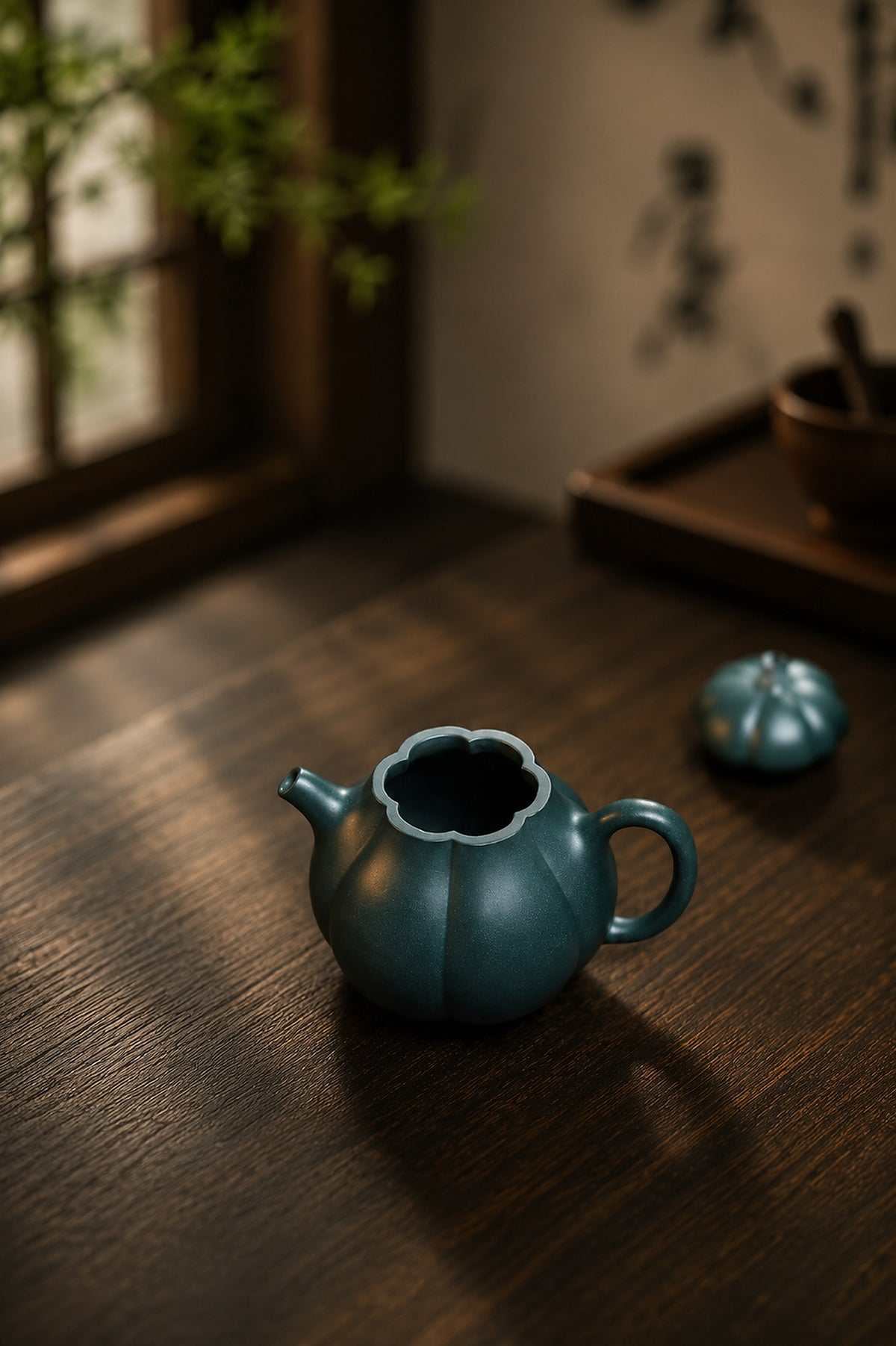 Product view 7 of 125ml Ribbed Form zisha teapot in Luni Clay, No. 307