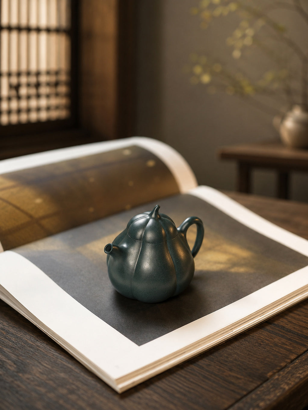 Product view 8 of 125ml Ribbed Form zisha teapot in Luni Clay, No. 307