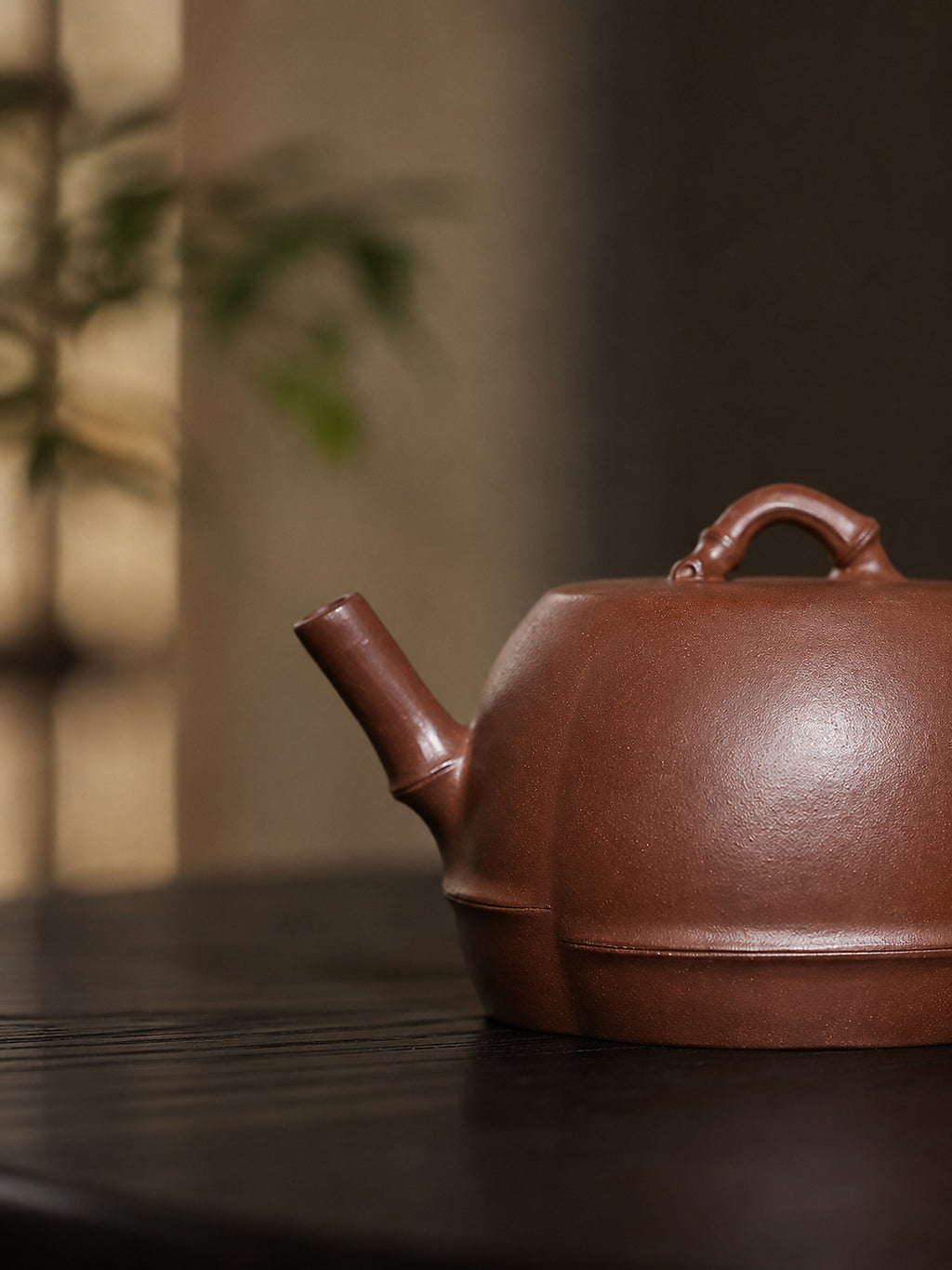 Product view 5 of 160ml Ribbed Form zisha teapot in Red Jiangponi Clay, No. 414