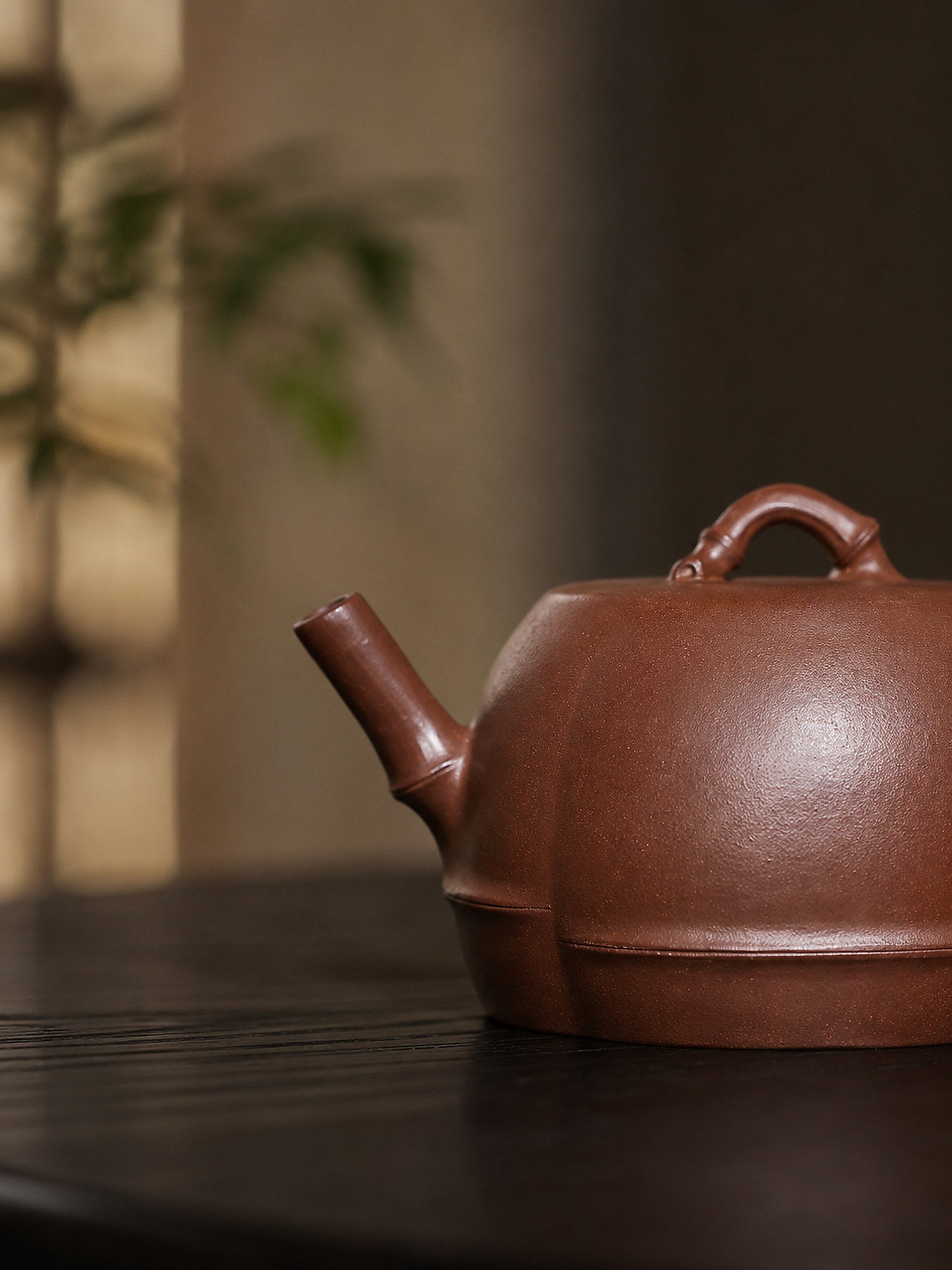Product view 5 of 160ml Ribbed Form zisha teapot in Red Jiangponi Clay, No. 414