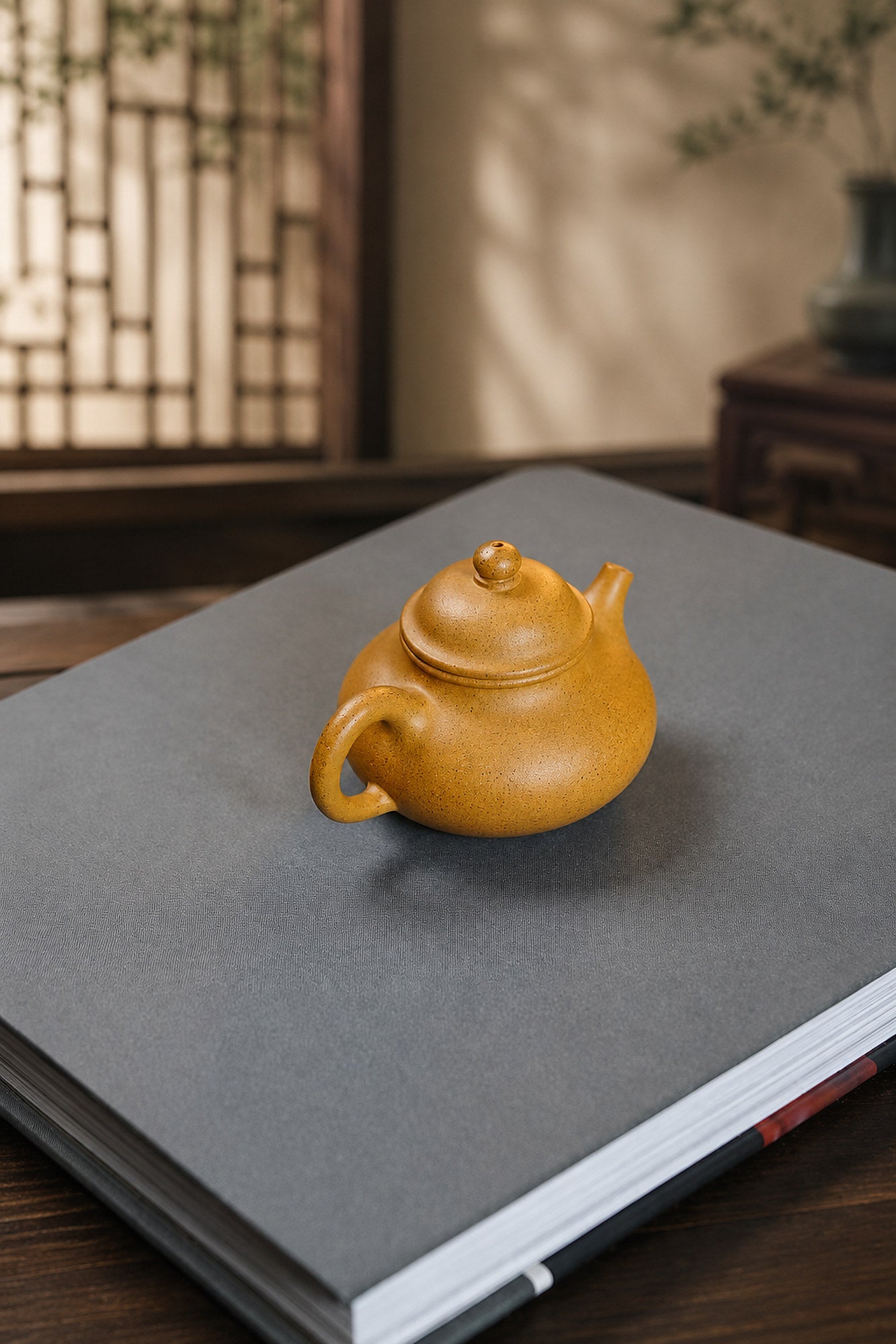 Product view 2 of 90ml Rongtian zisha teapot in Golden Duanni Clay, No. 251