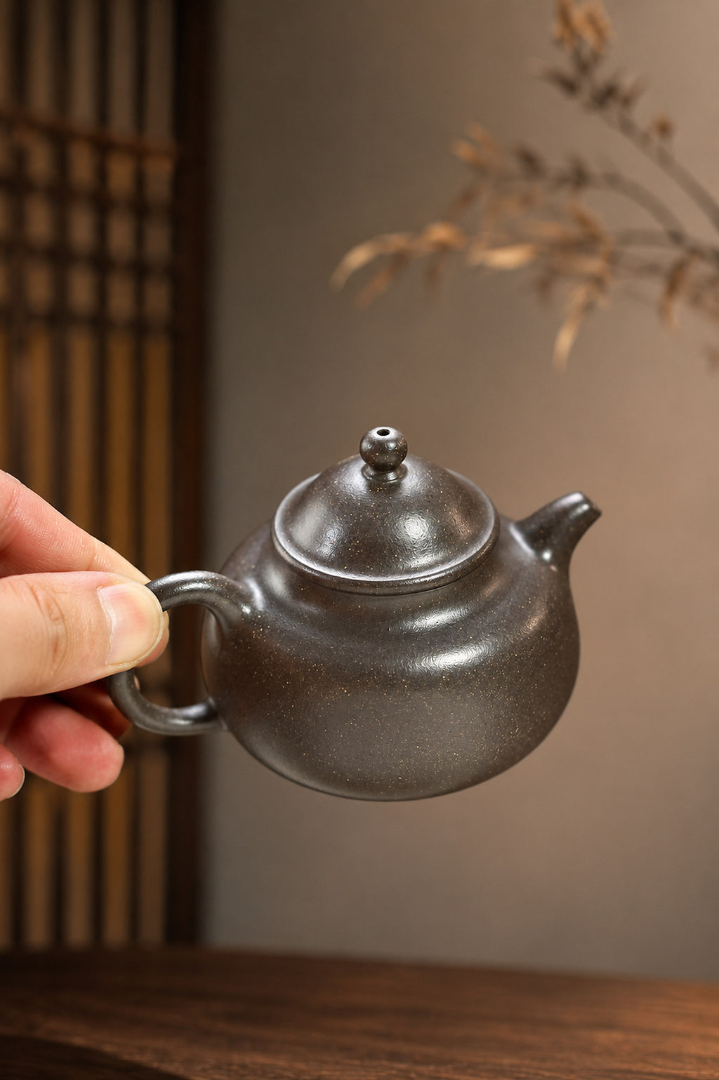 Product view 7 of 150ml San Zu Ru Ding zisha teapot in Tianqingni Clay, No. 354