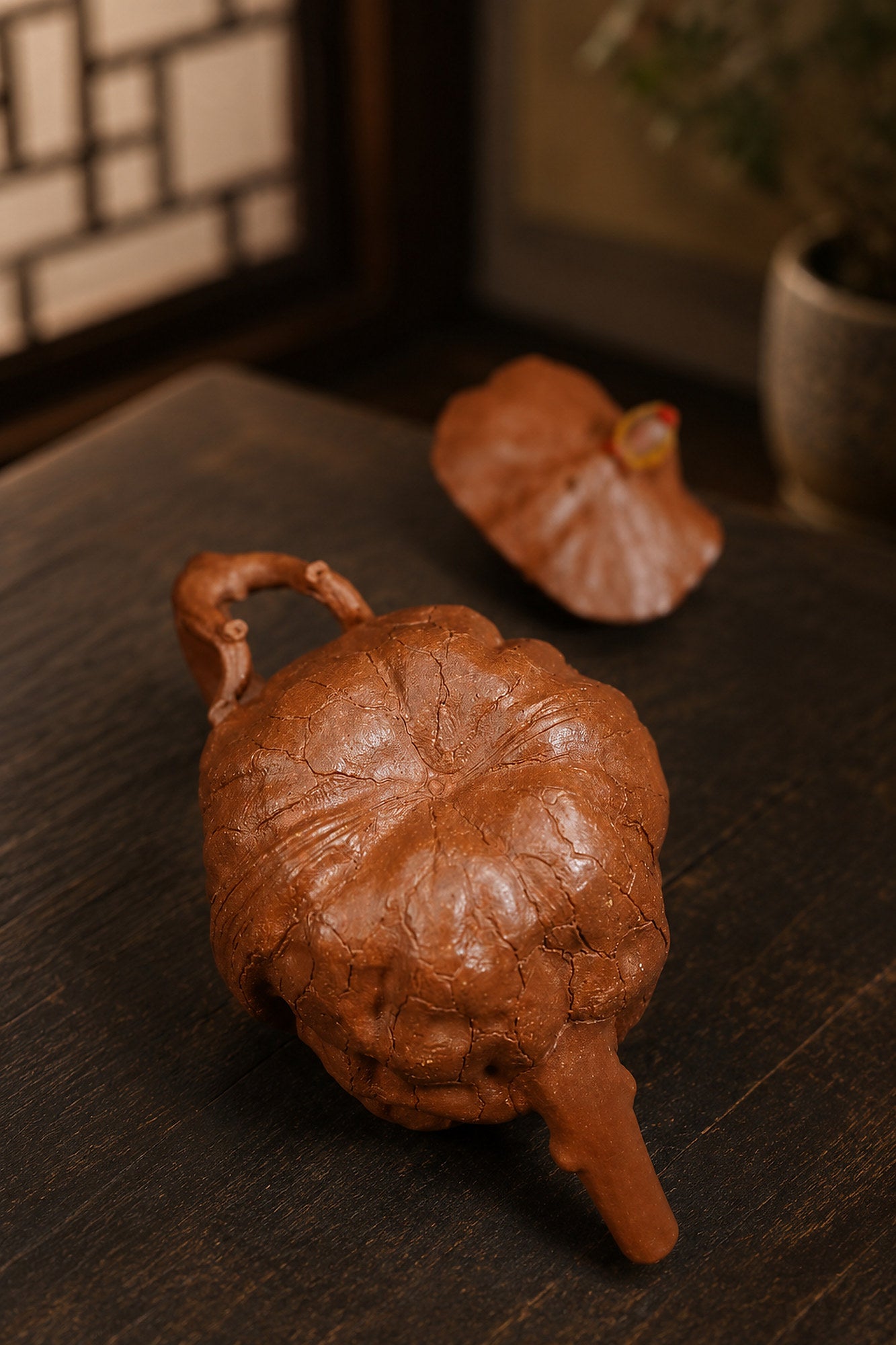 Product view 1 of 130ml Sculptural Form zisha teapot in Aged Duanni Clay, No. 268