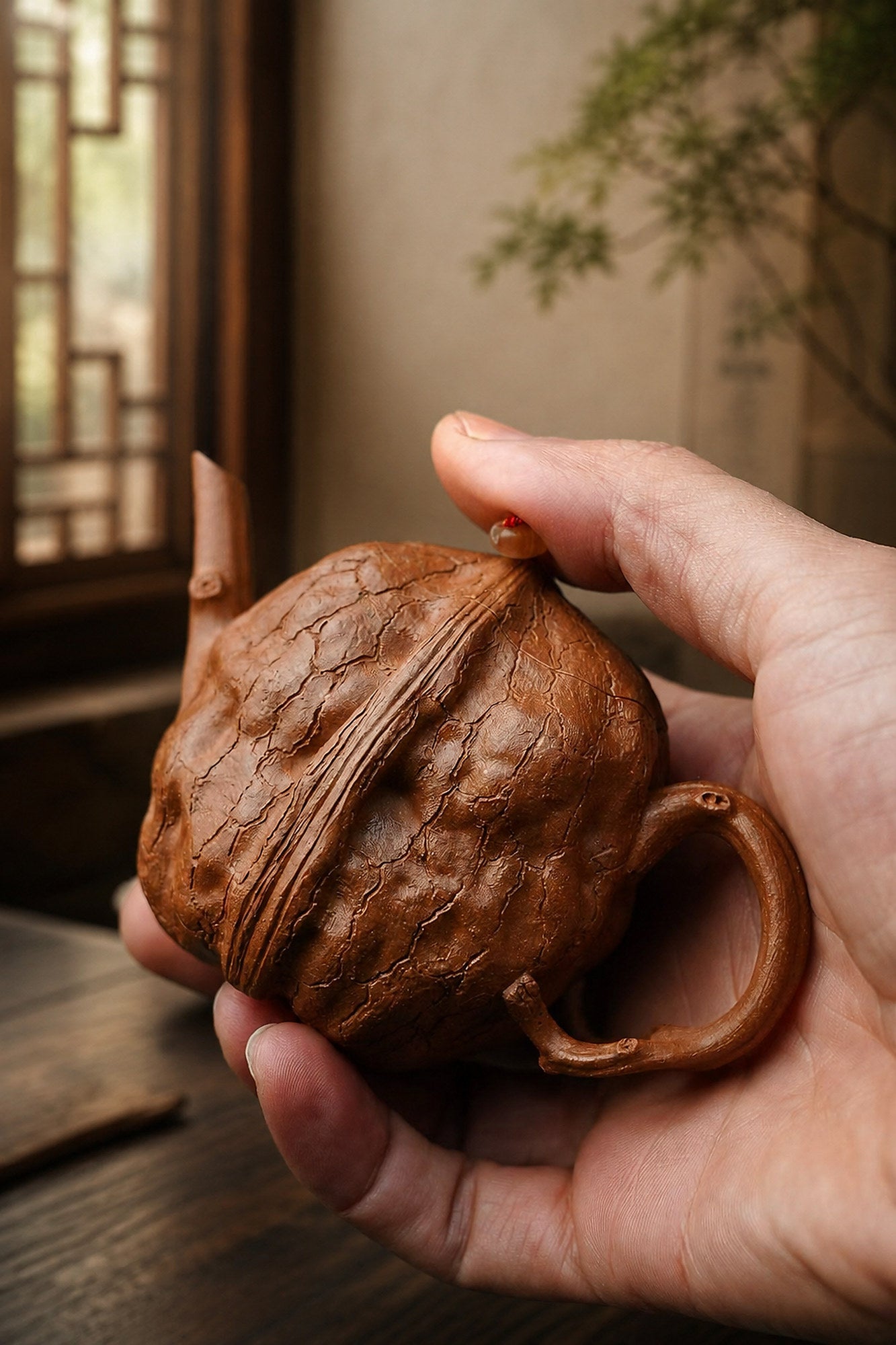 Product view 2 of 130ml Sculptural Form zisha teapot in Aged Duanni Clay, No. 268