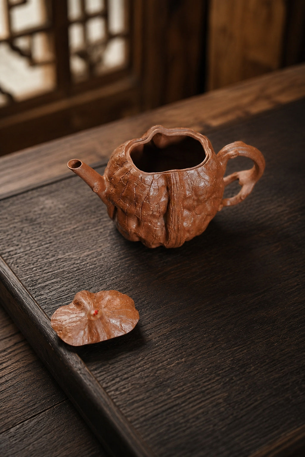 Product view 6 of 130ml Sculptural Form zisha teapot in Aged Duanni Clay, No. 268