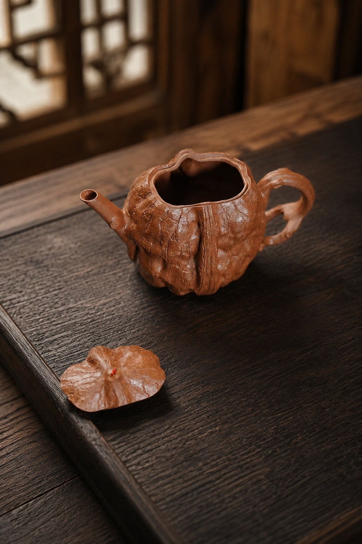 Product view 6 of 130ml Sculptural Form zisha teapot in Aged Duanni Clay, No. 268