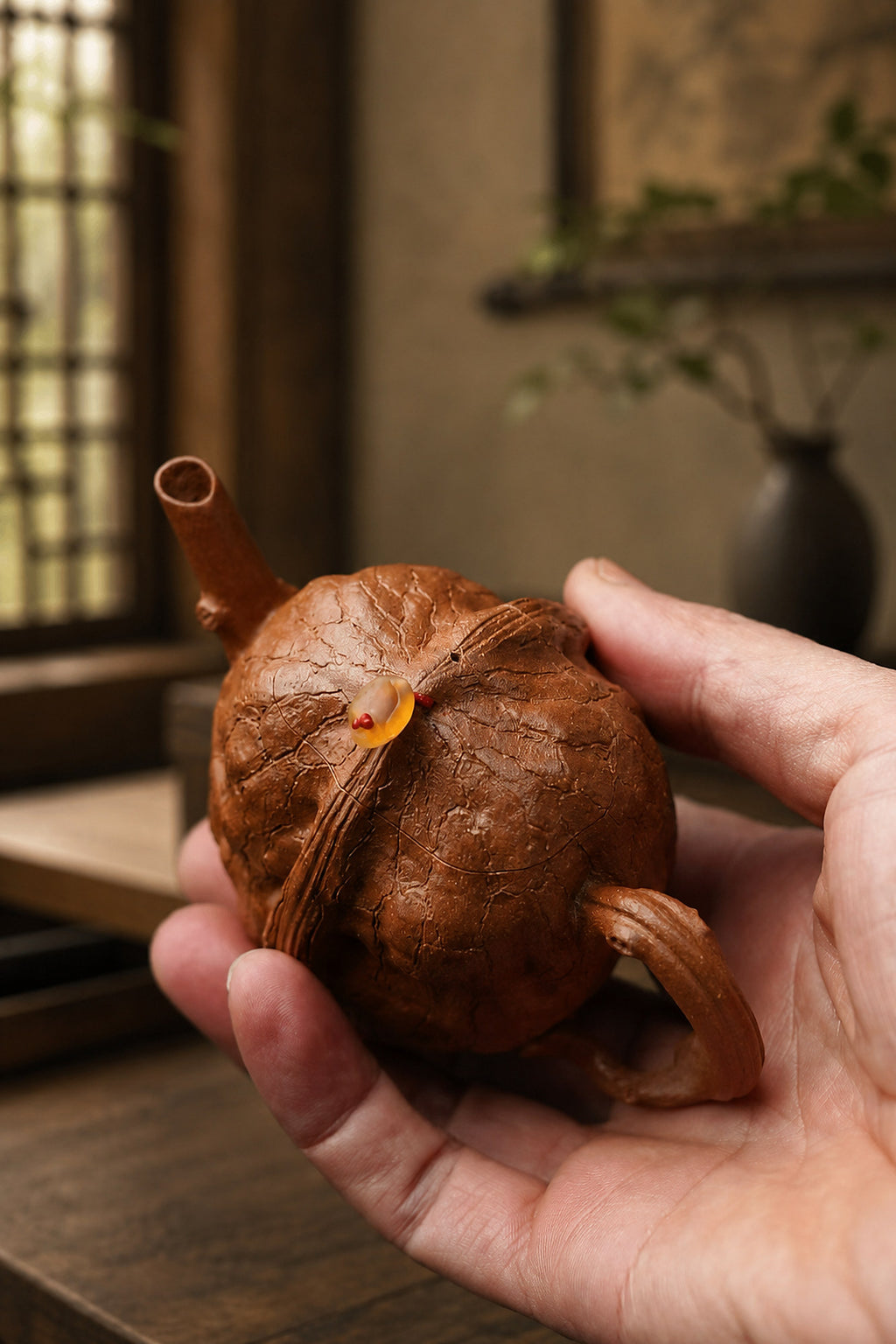 Product view 9 of 130ml Sculptural Form zisha teapot in Aged Duanni Clay, No. 268