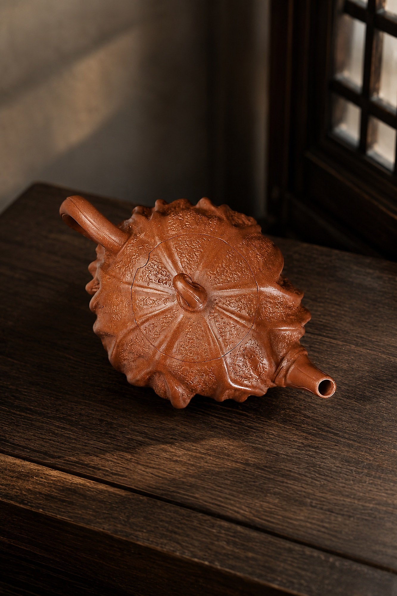 Product view 3 of 260ml Sculptural Form zisha teapot in Aged Duanni Clay, No. 356