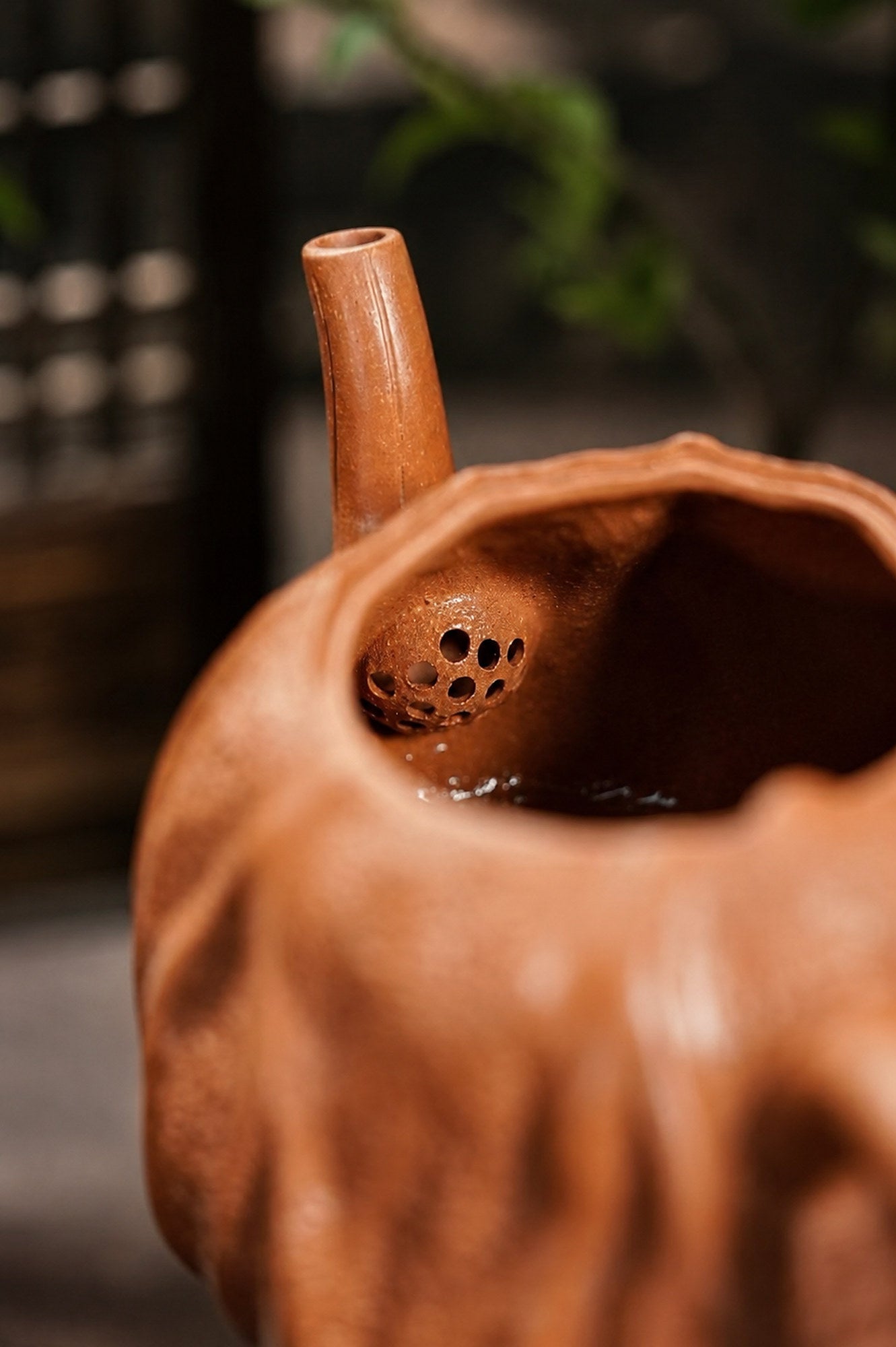 Product view 4 of 260ml Sculptural Form zisha teapot in Aged Duanni Clay, No. 356