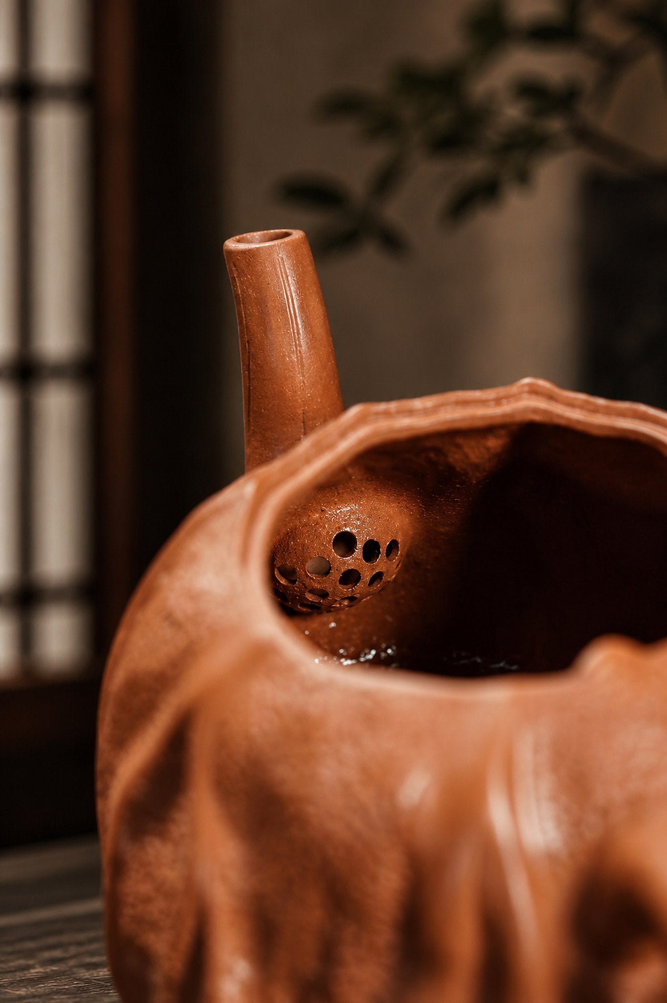 Product view 5 of 260ml Sculptural Form zisha teapot in Aged Duanni Clay, No. 356