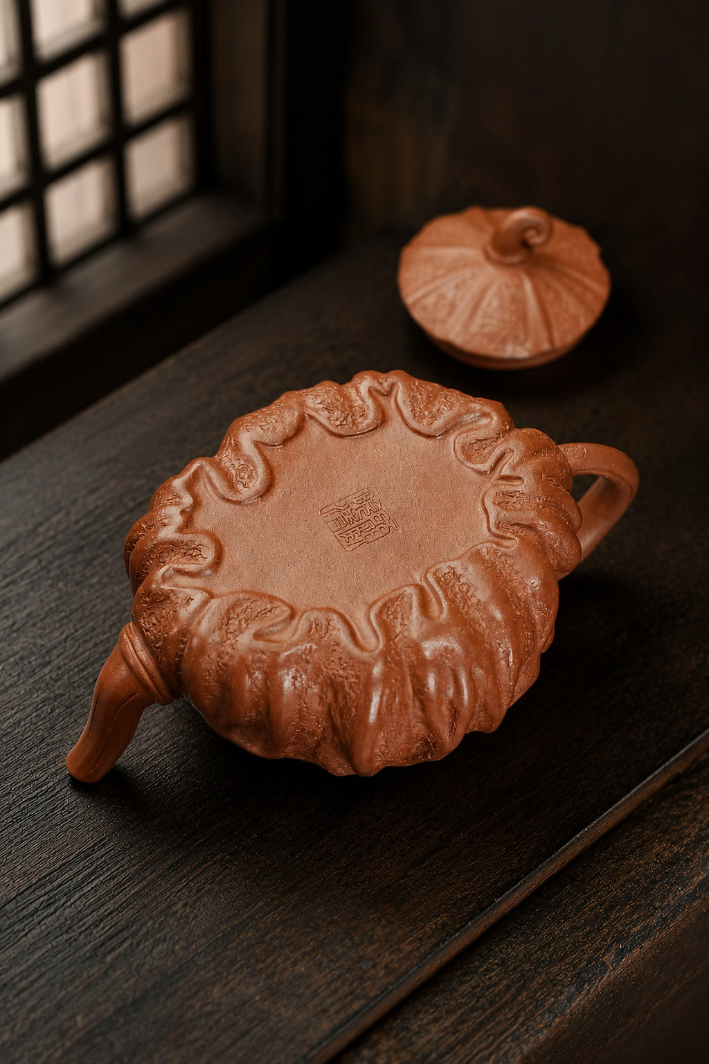 Product view 6 of 260ml Sculptural Form zisha teapot in Aged Duanni Clay, No. 356