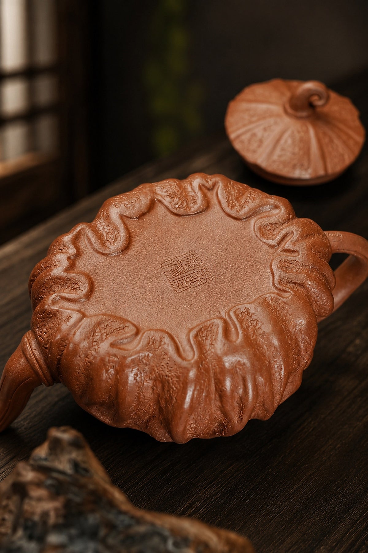 Product view 8 of 260ml Sculptural Form zisha teapot in Aged Duanni Clay, No. 356