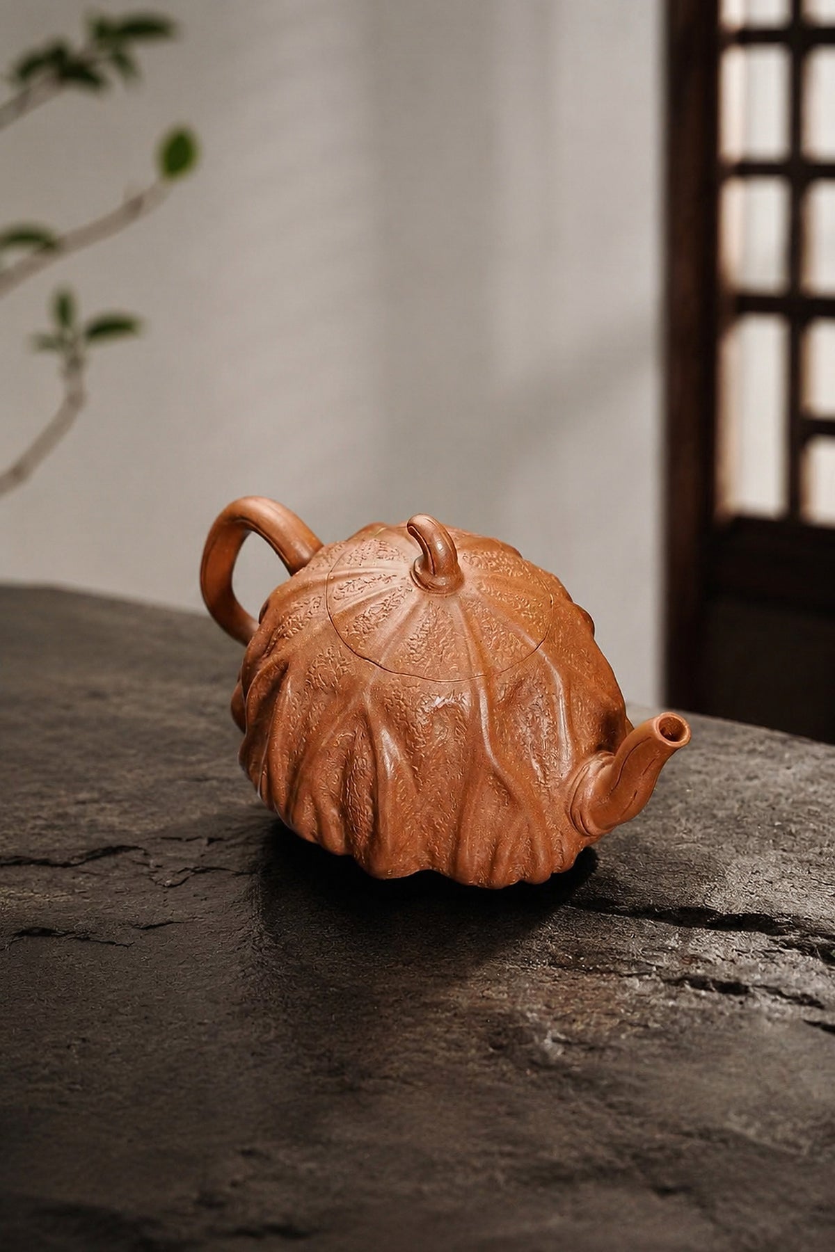 Product view 9 of 260ml Sculptural Form zisha teapot in Aged Duanni Clay, No. 356