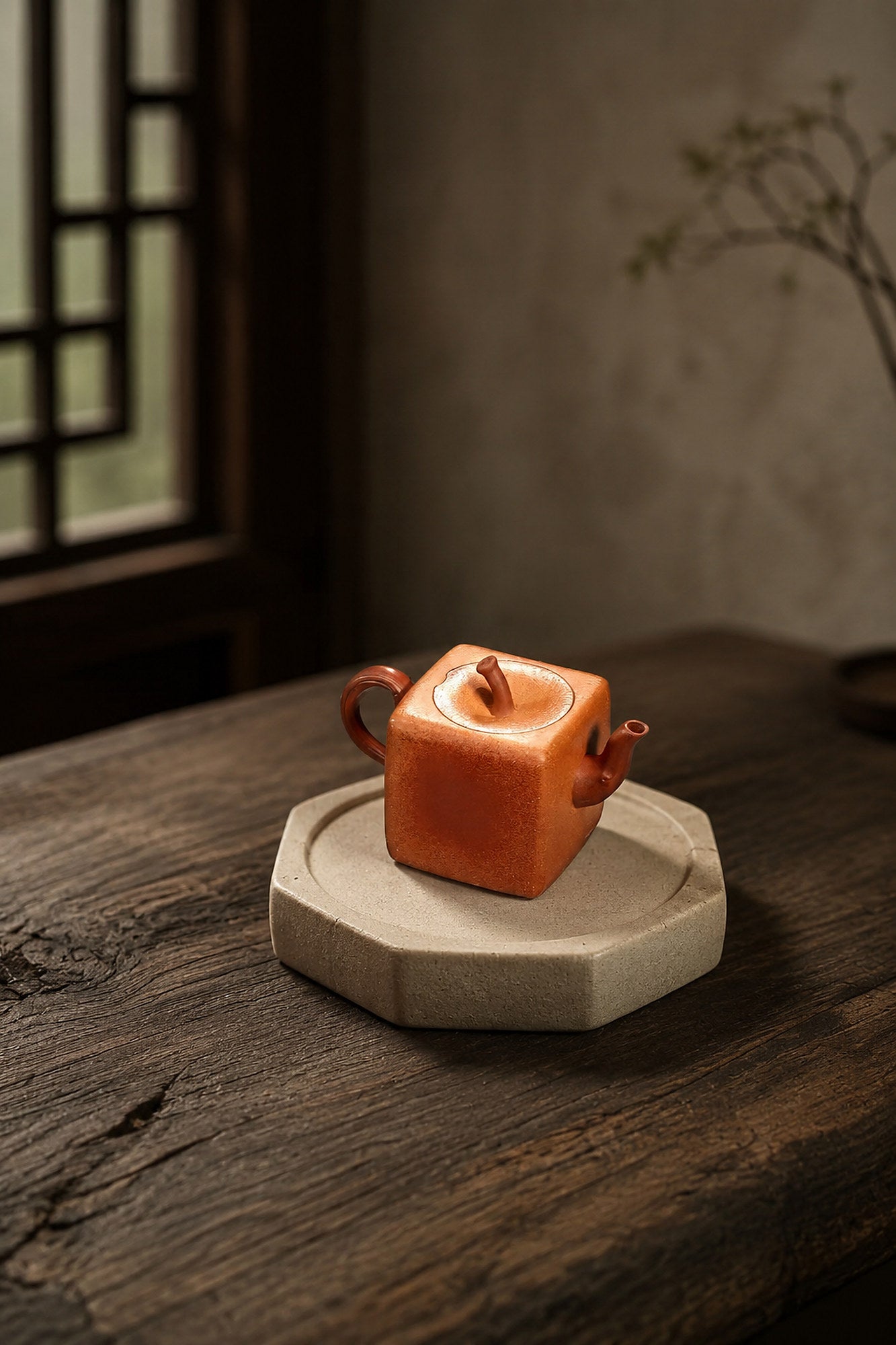 Product view 2 of 100ml Sculptural Form zisha teapot in Aged Duanni Clay, No. 387