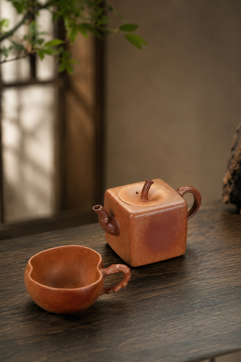 Product view 7 of 100ml Sculptural Form zisha teapot in Aged Duanni Clay, No. 387