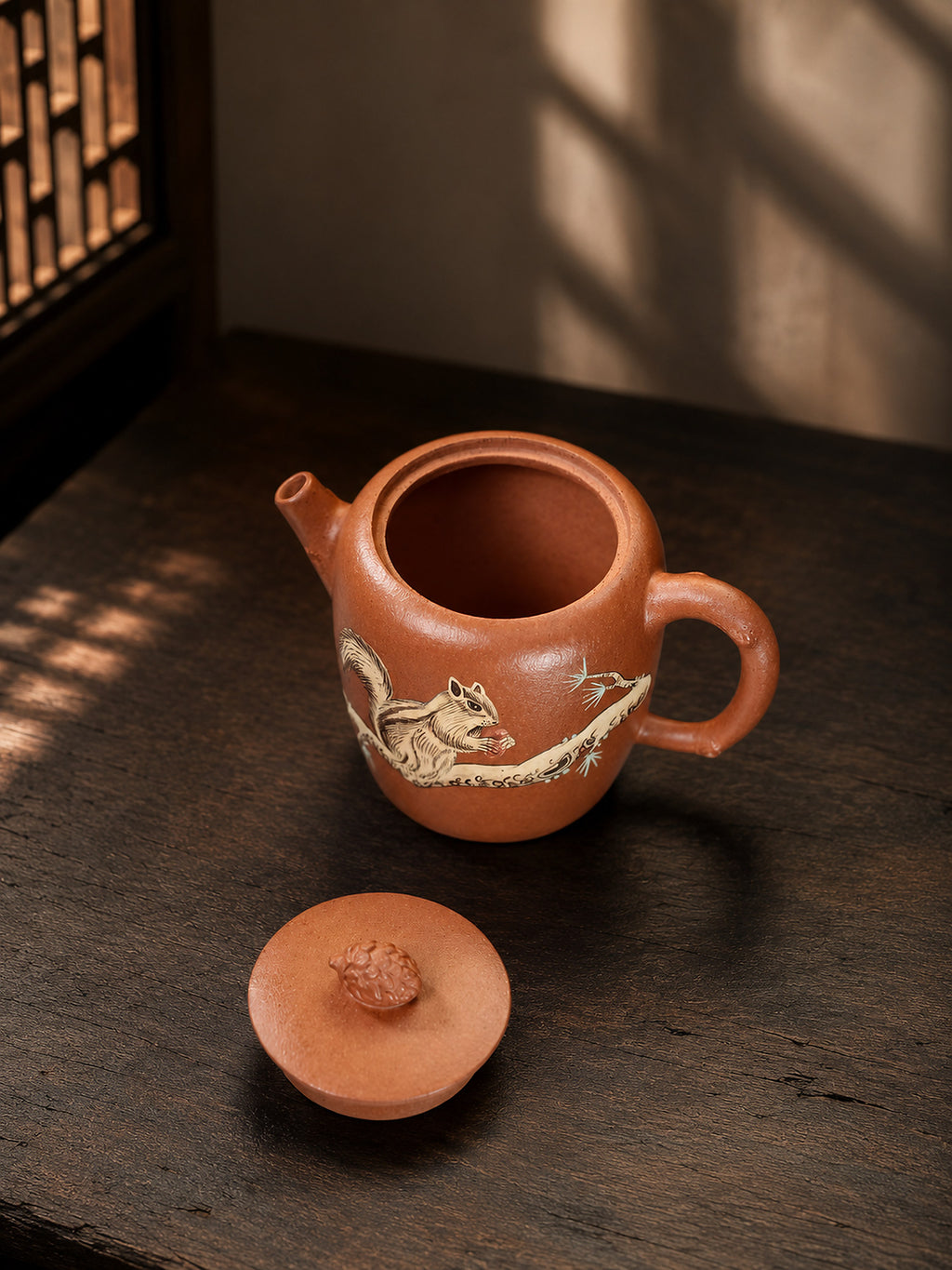 Product view 6 of 160ml Sculptural Form zisha teapot in Aged Duanni Clay, No. 388