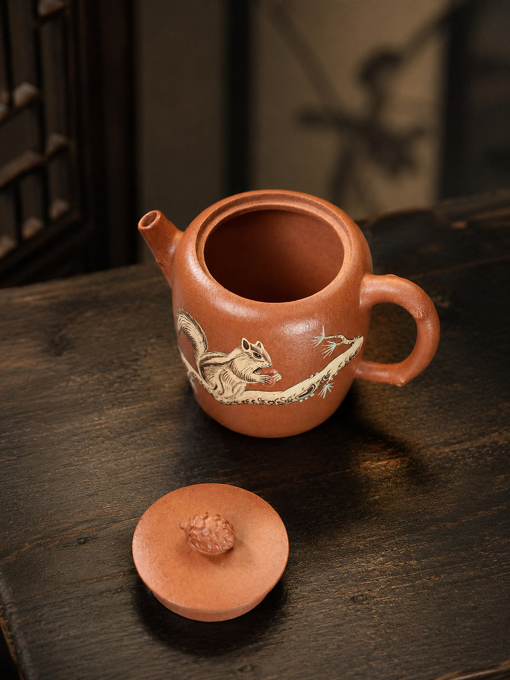 Product view 8 of 160ml Sculptural Form zisha teapot in Aged Duanni Clay, No. 388