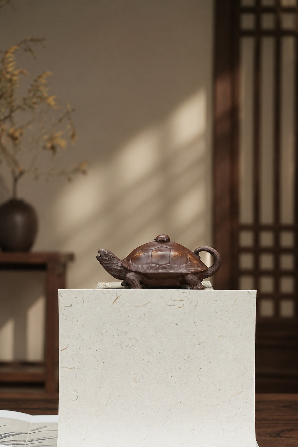 Product view 3 of 130ml Sculptural Form zisha teapot in Aged Zini Clay, No. 342
