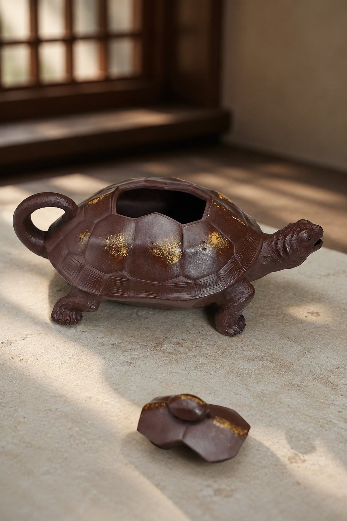 Product view 6 of 130ml Sculptural Form zisha teapot in Aged Zini Clay, No. 342