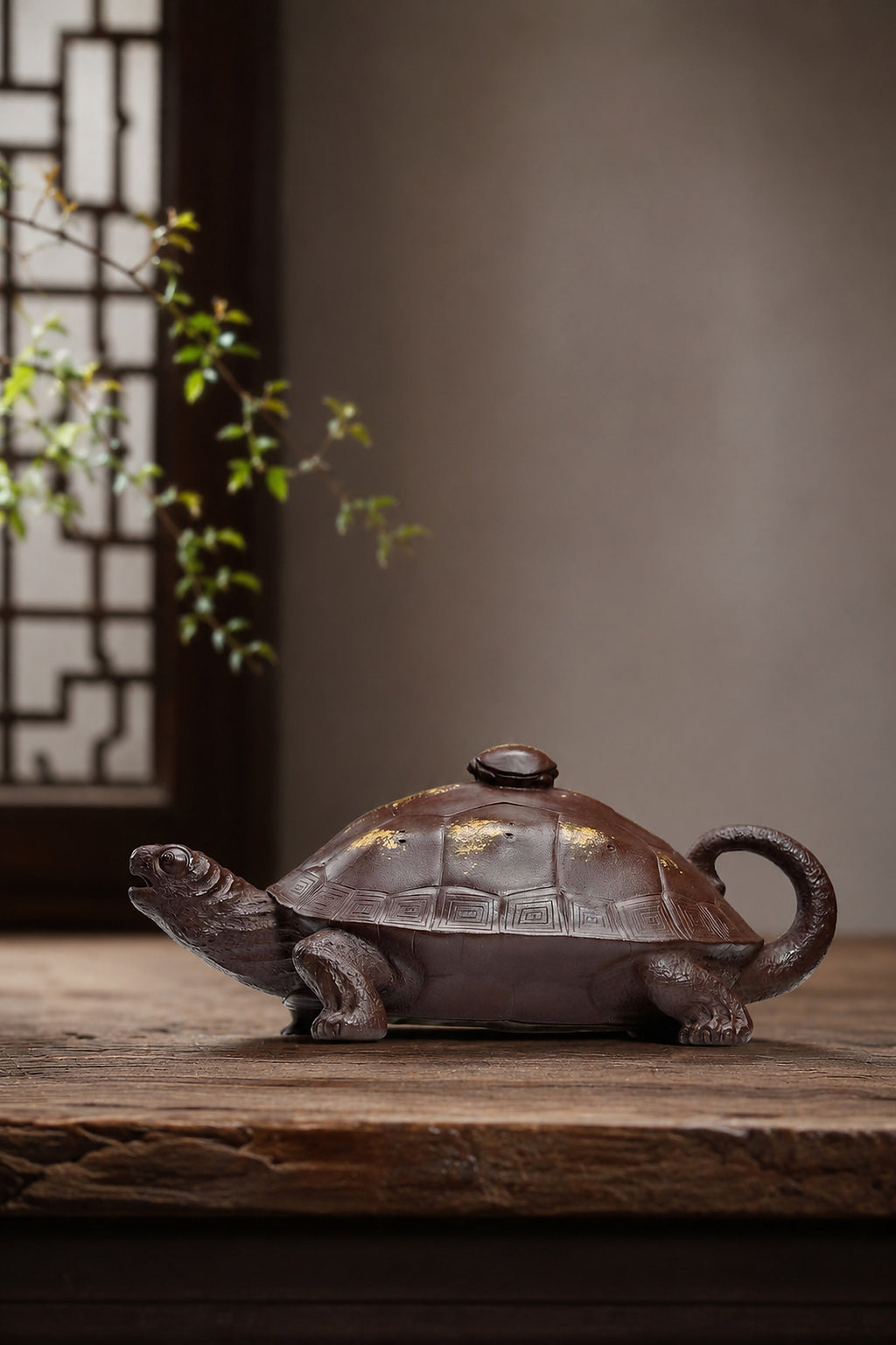 Product view 7 of 130ml Sculptural Form zisha teapot in Aged Zini Clay, No. 342