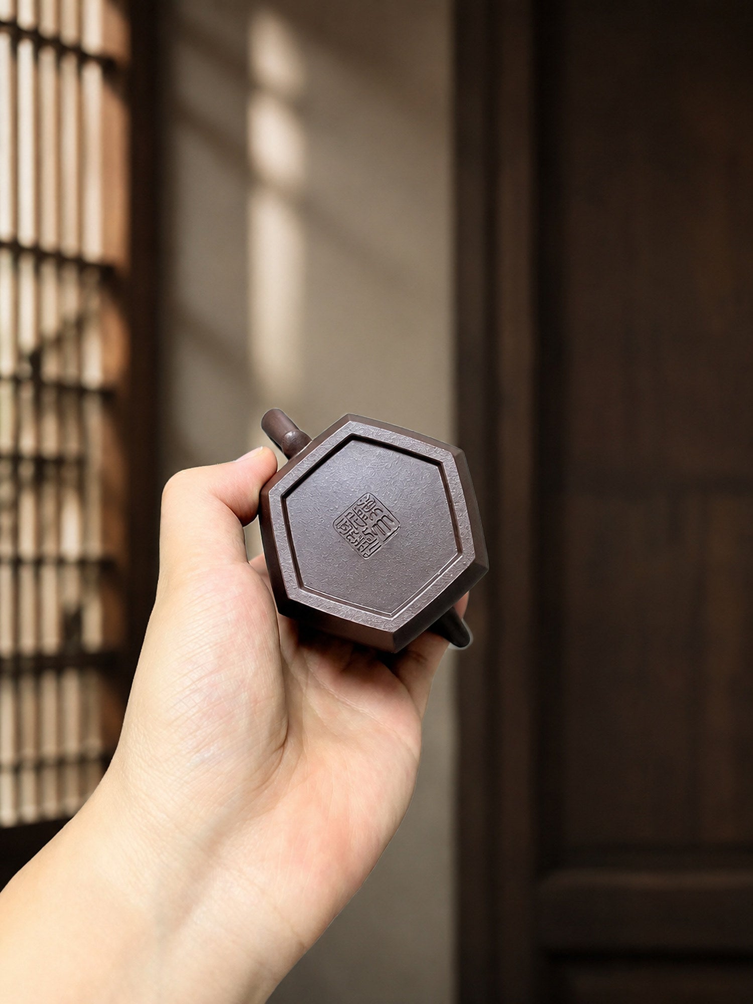 Product view 3 of 160ml Sculptural Form zisha teapot in Aged Zini Clay, No. 363