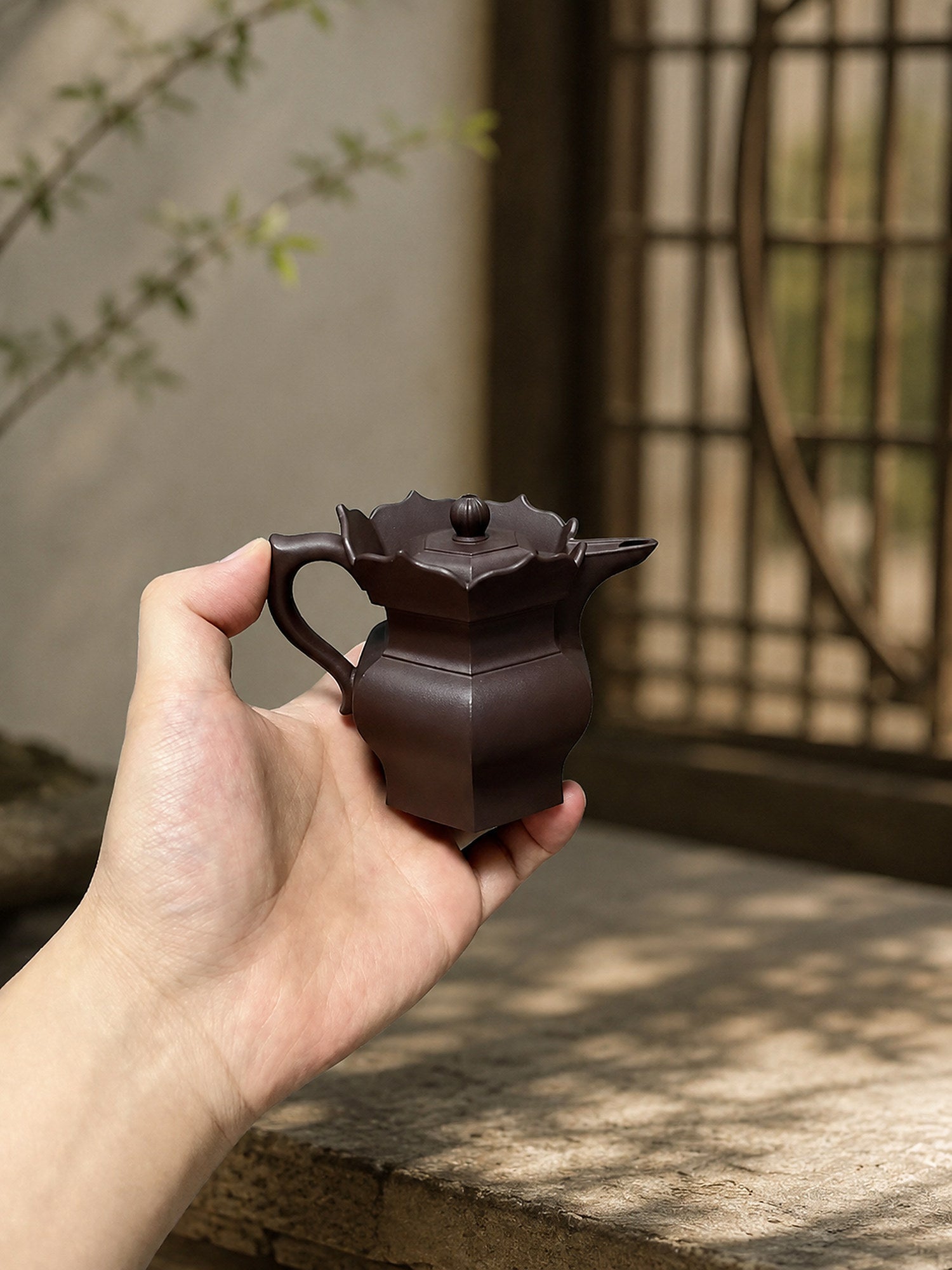 Product view 4 of 160ml Sculptural Form zisha teapot in Aged Zini Clay, No. 363