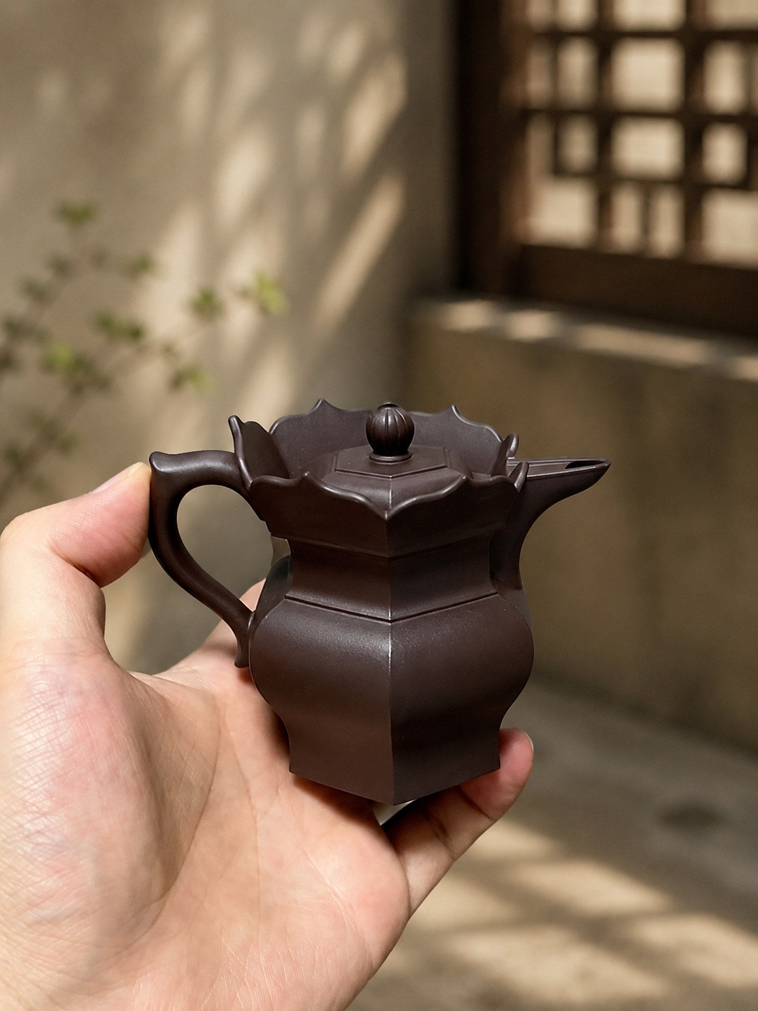 Product view 5 of 160ml Sculptural Form zisha teapot in Aged Zini Clay, No. 363