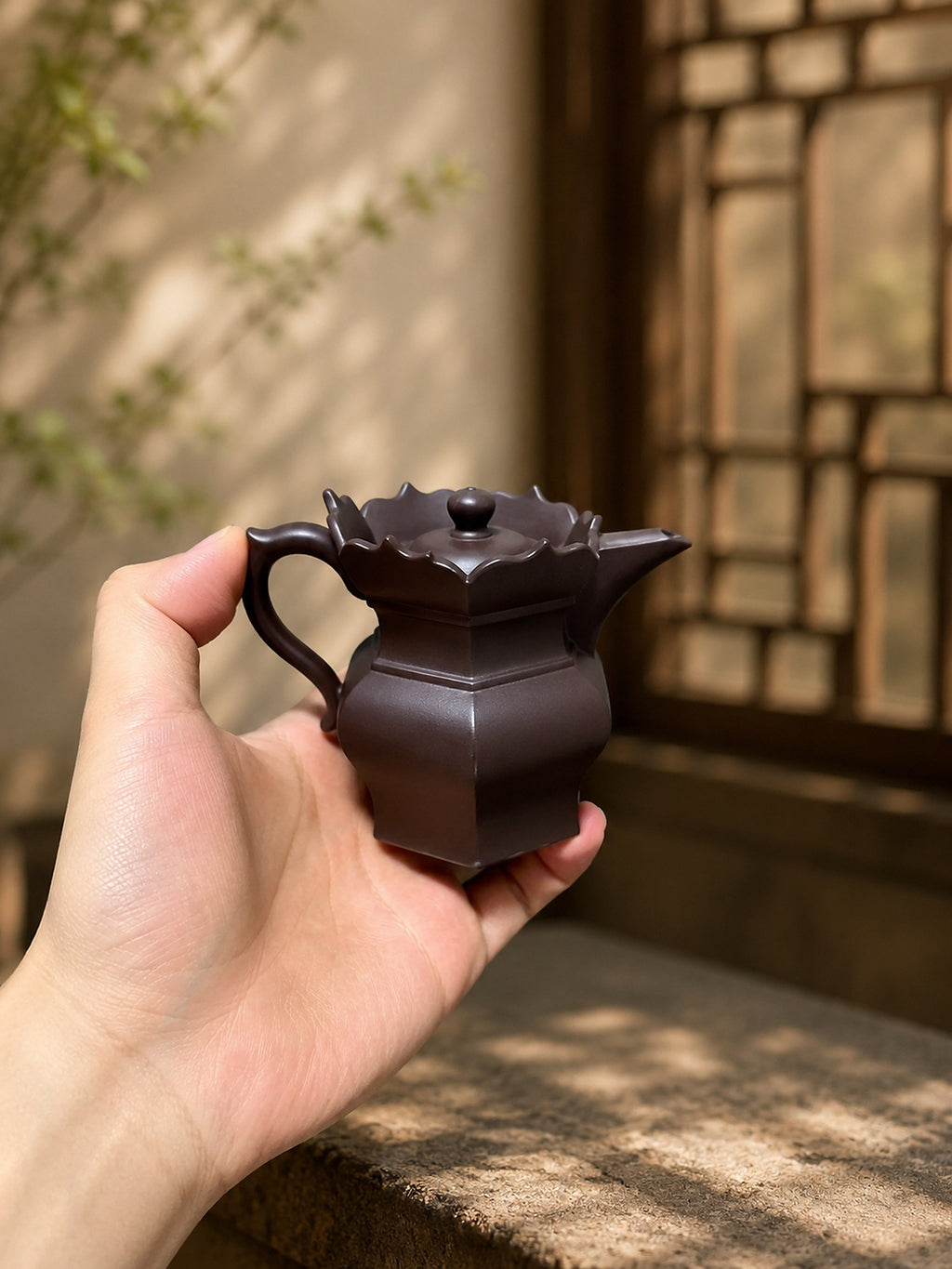 Product view 7 of 160ml Sculptural Form zisha teapot in Aged Zini Clay, No. 363