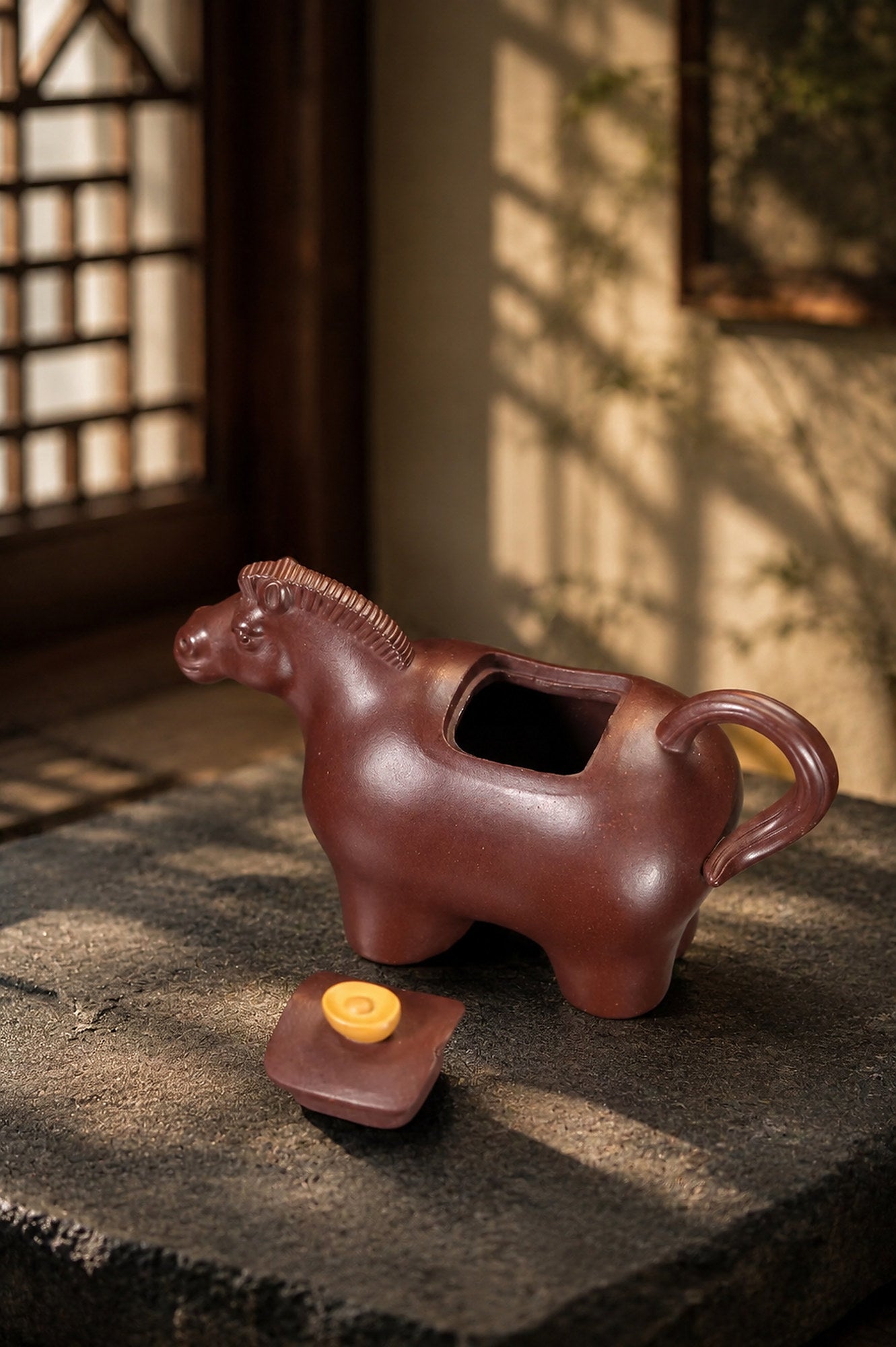 Product view 2 of 140ml Sculptural Form zisha teapot in Aged Zini Clay, No. 409