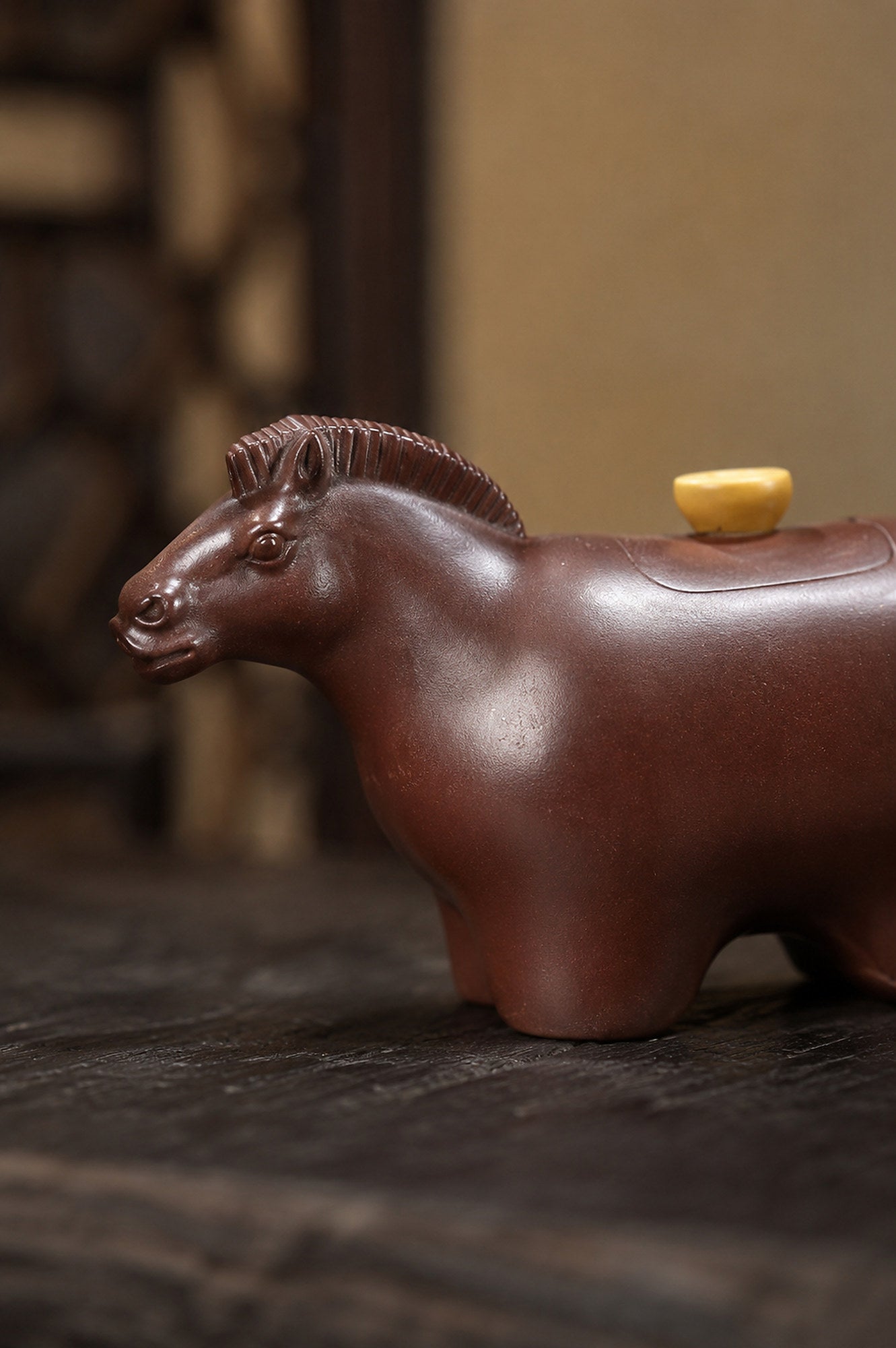 Product view 5 of 140ml Sculptural Form zisha teapot in Aged Zini Clay, No. 409