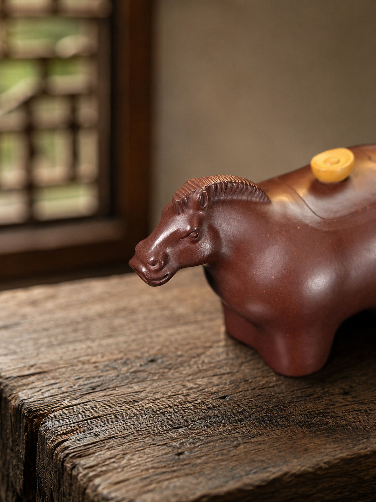 Product view 6 of 140ml Sculptural Form zisha teapot in Aged Zini Clay, No. 409