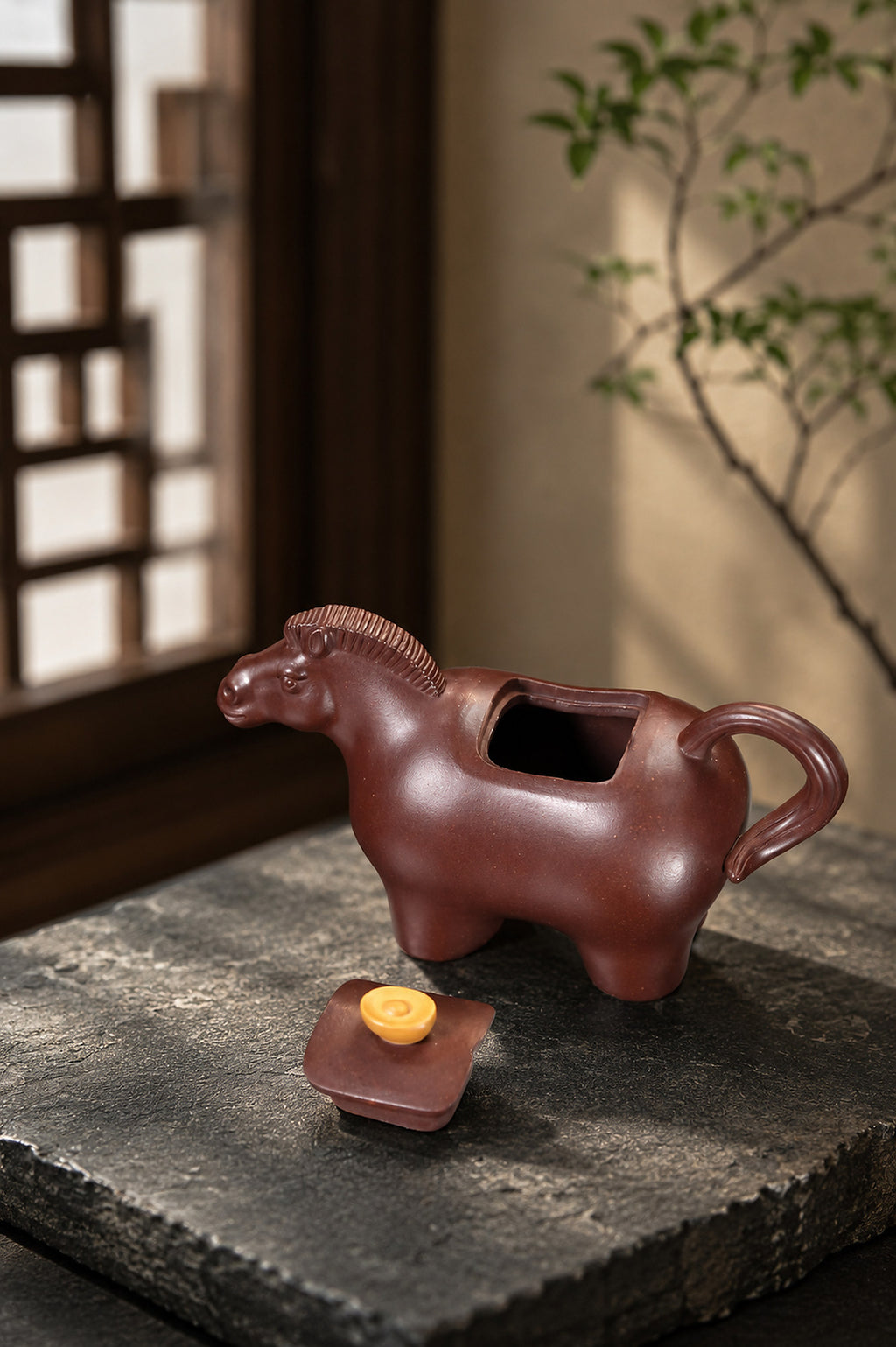Product view 7 of 140ml Sculptural Form zisha teapot in Aged Zini Clay, No. 409