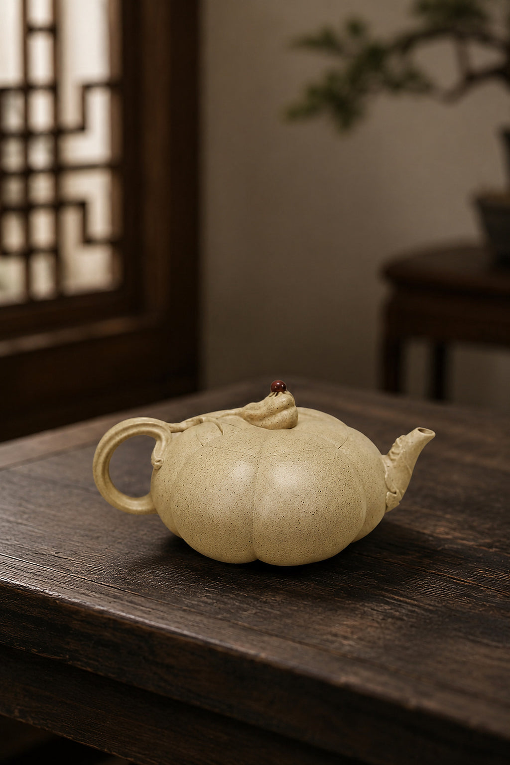 Product view 6 of 120ml Sculptural Form zisha teapot in Baiyu Duanni Clay, No. 278