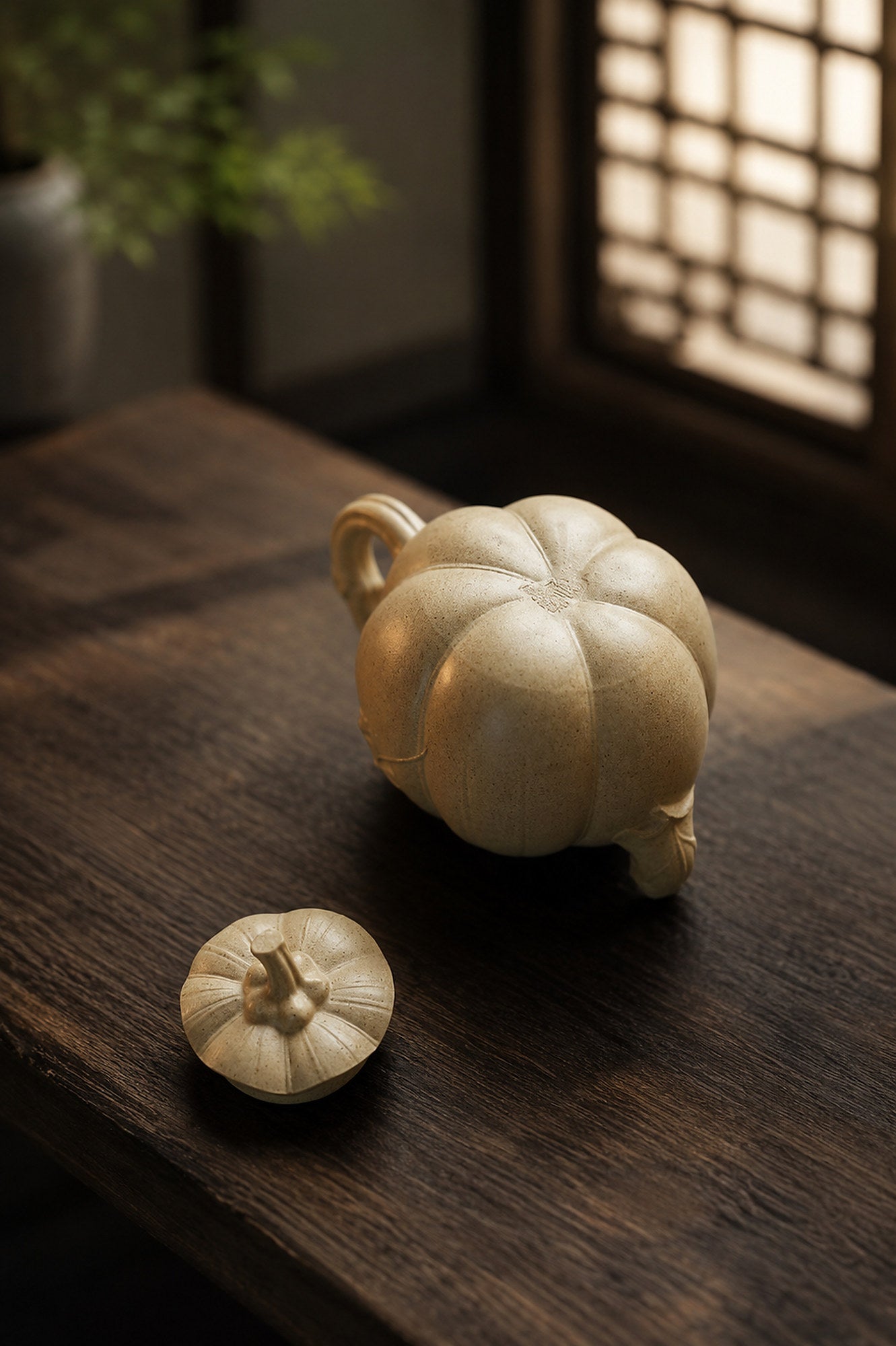 Product view 1 of 150ml Sculptural Form zisha teapot in Baiyu Duanni Clay, No. 282