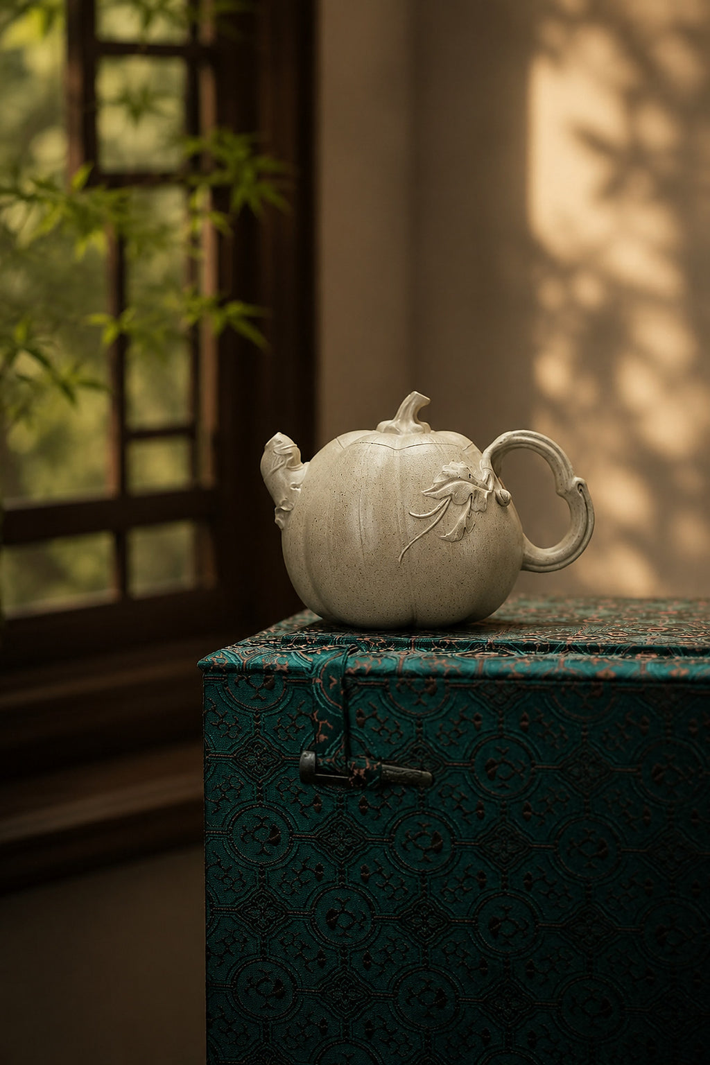 Product view 6 of 150ml Sculptural Form zisha teapot in Baiyu Duanni Clay, No. 282