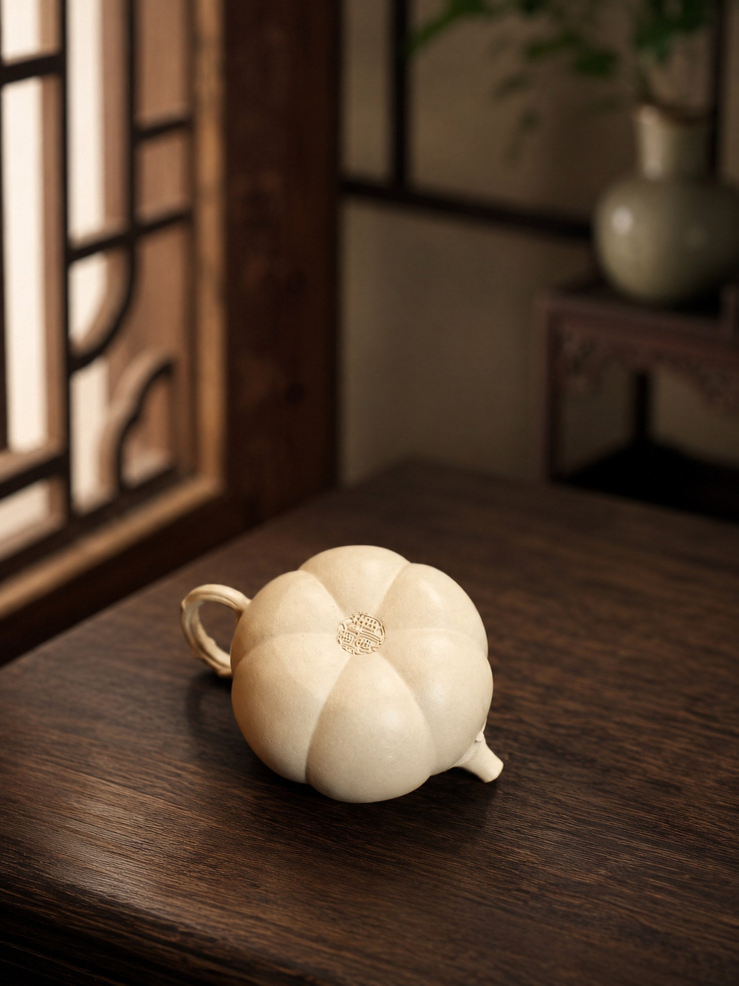 Product view 1 of 150ml Sculptural Form zisha teapot in Baiyu Duanni Clay, No. 311