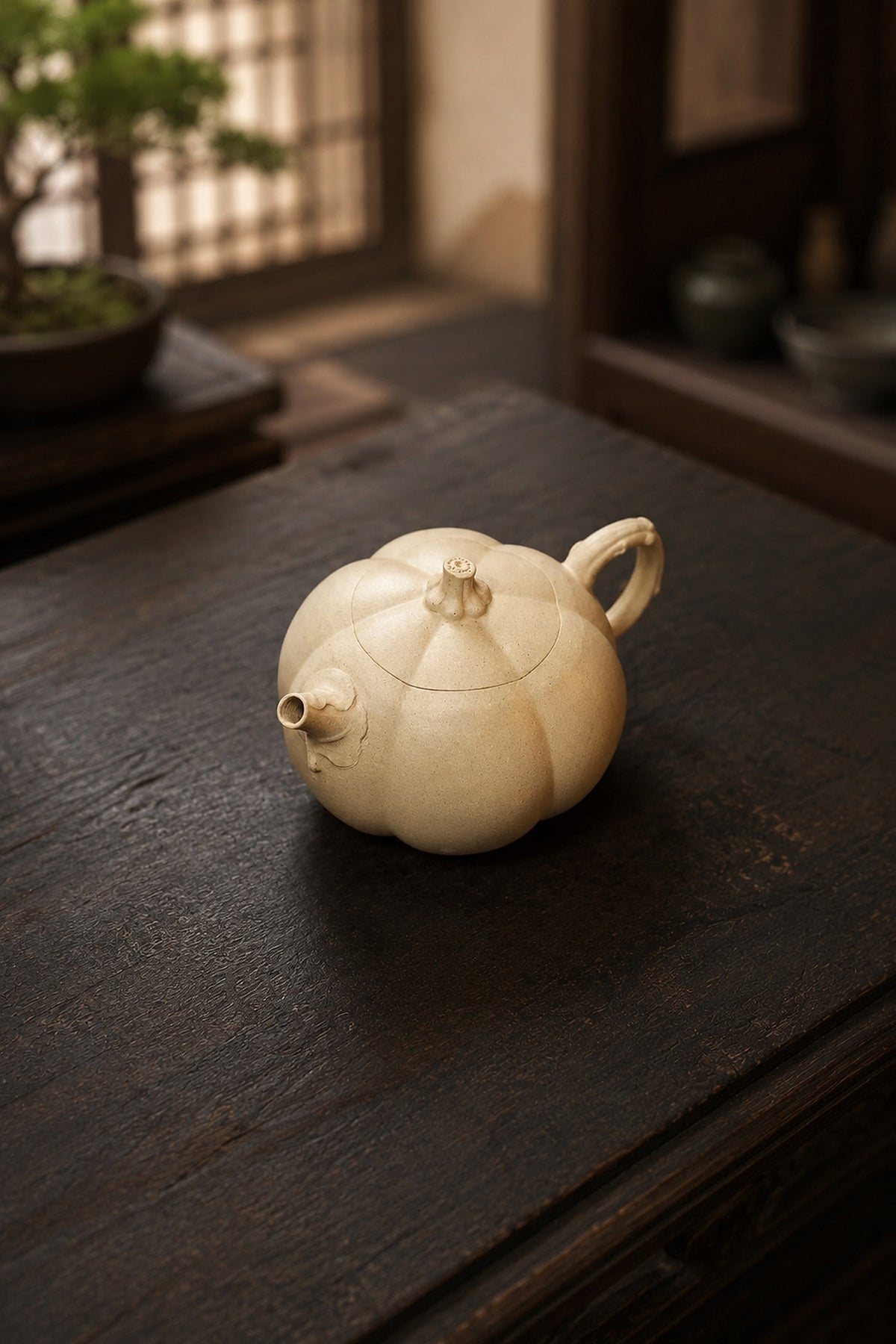 Product view 9 of 150ml Sculptural Form zisha teapot in Baiyu Duanni Clay, No. 311