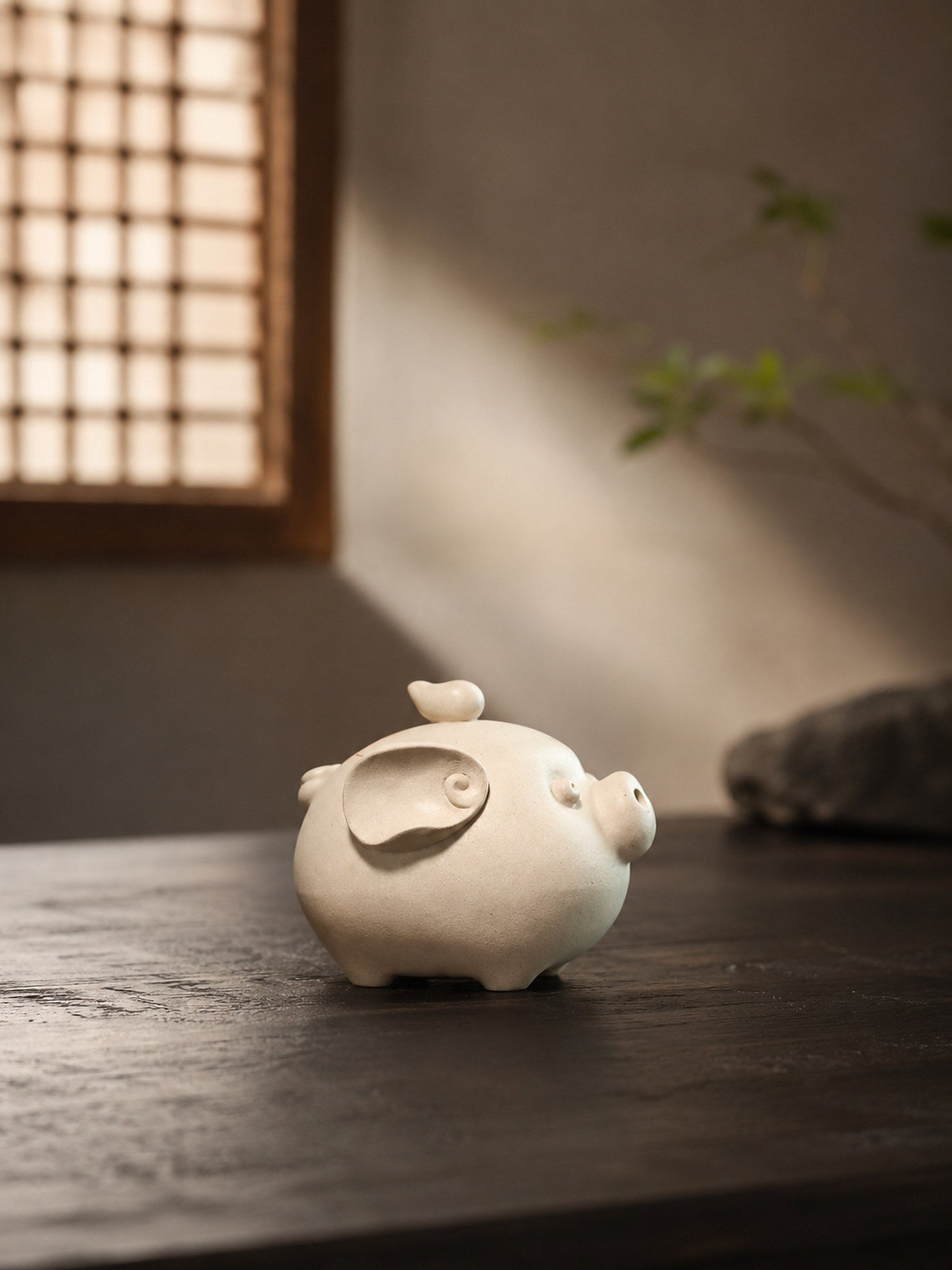 Product view 4 of 150ml Sculptural Form zisha teapot in Baiyu Duanni Clay, No. 318