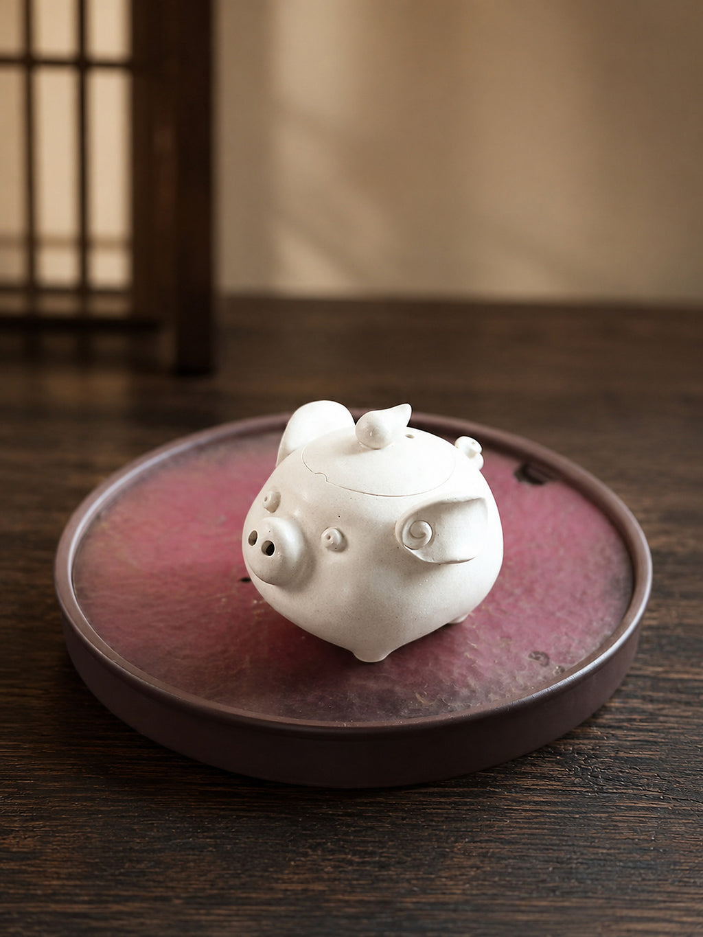 Product view 7 of 150ml Sculptural Form zisha teapot in Baiyu Duanni Clay, No. 318