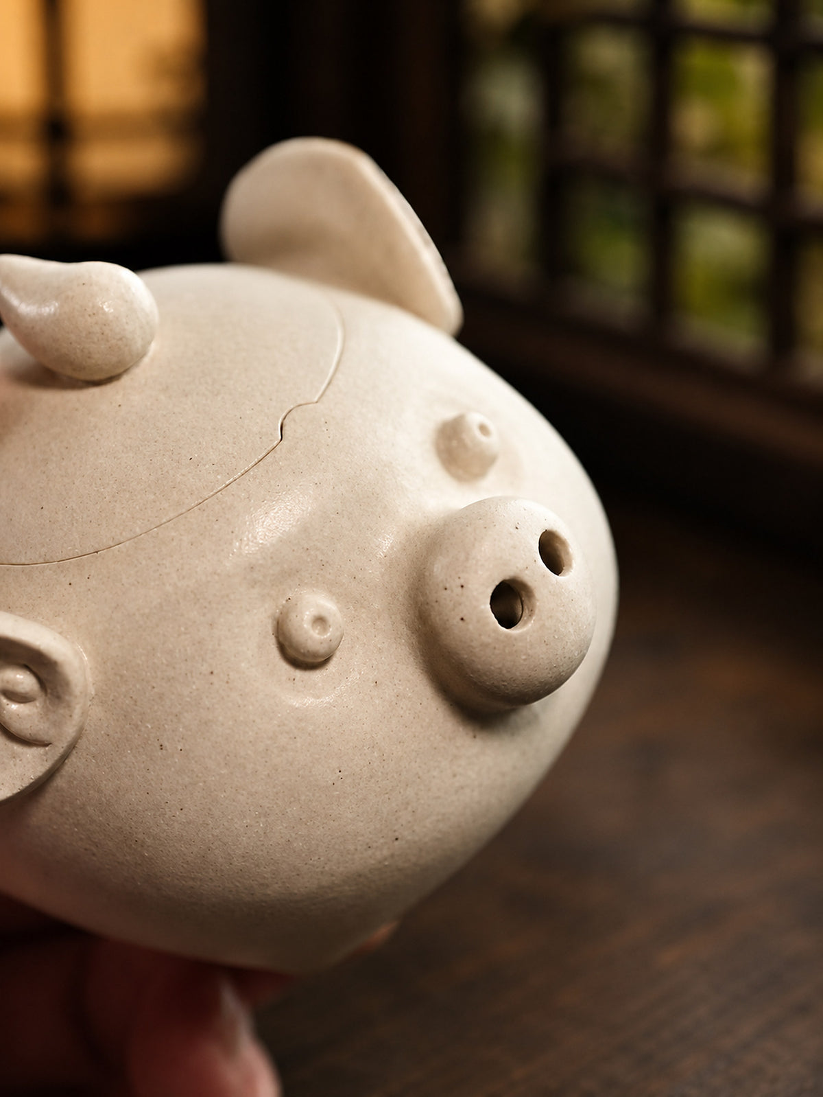 Product view 8 of 150ml Sculptural Form zisha teapot in Baiyu Duanni Clay, No. 318