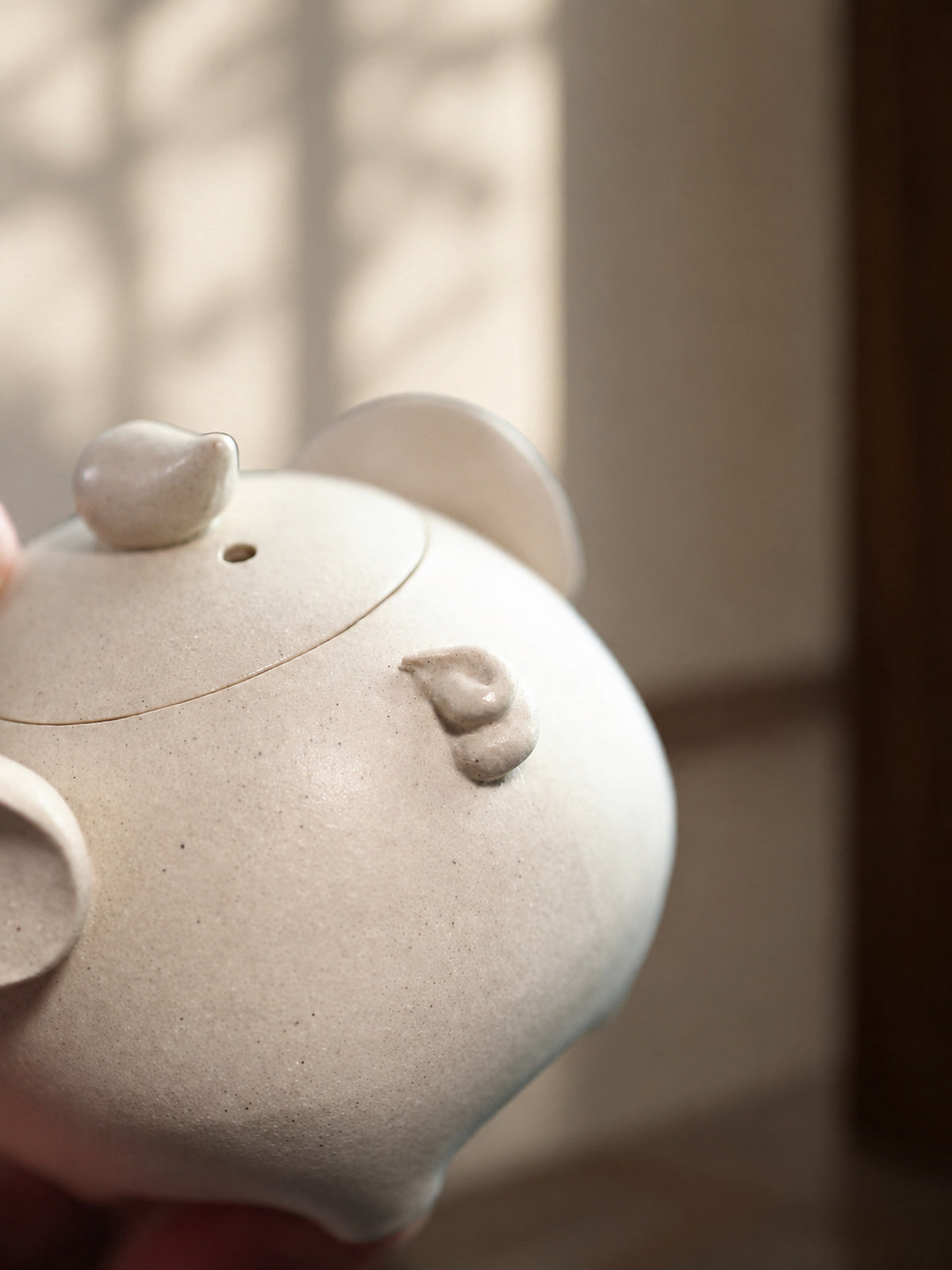 Product view 9 of 150ml Sculptural Form zisha teapot in Baiyu Duanni Clay, No. 318